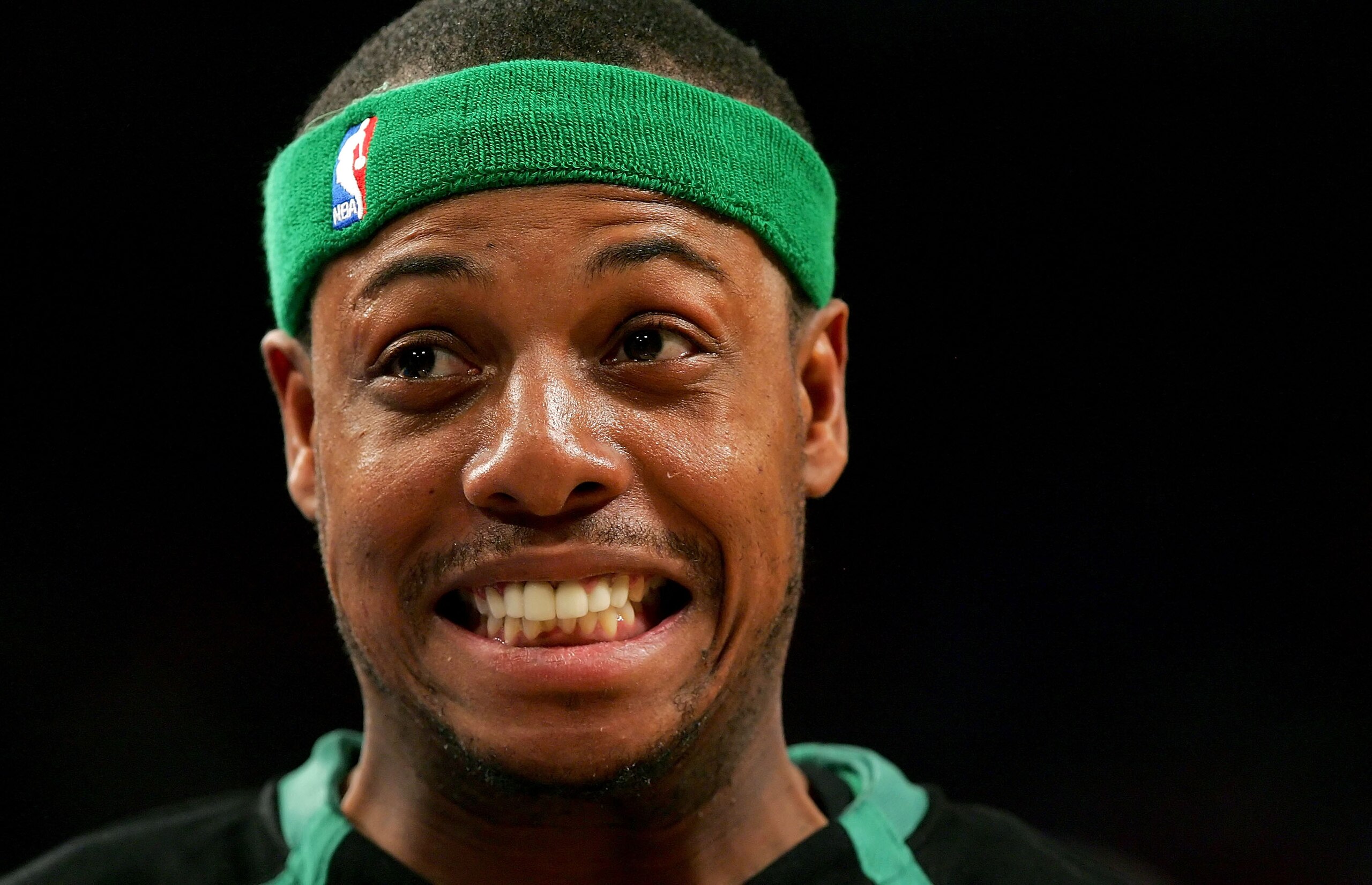 LAS VEGAS - FEBRUARY 17:  Paul Pierce of the Boston Celtics reacts during the Sprite Slam Dunk Competition during NBA All-Star Weekend on February 17, 2007 at Thomas & Mack Center in Las Vegas, Nevada.  NOTE TO USER: User expressly acknowledges and agrees
