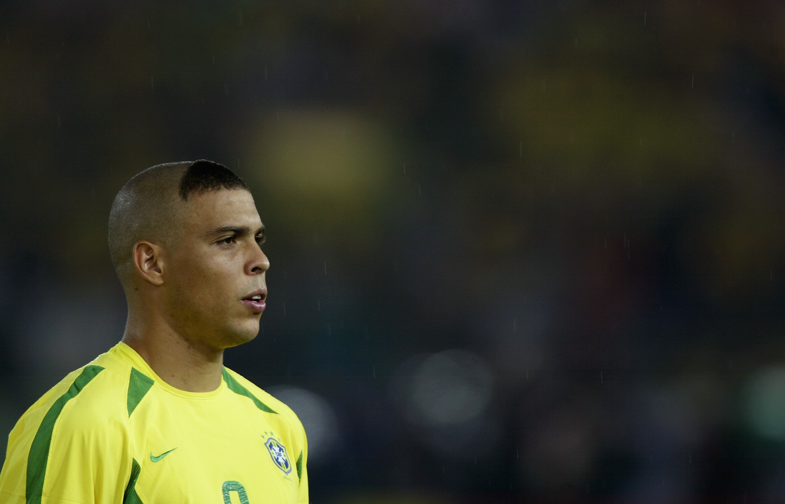 YOKOHAMA - JUNE 30:  Portrait of Ronaldo of Brazil during the Germany v Brazil, World Cup Final match played at the International Stadium Yokohama, Yokohama, Japan on June 30, 2002. Brazil won 2-0. (Photo by Gary M. Prior/Getty Images)