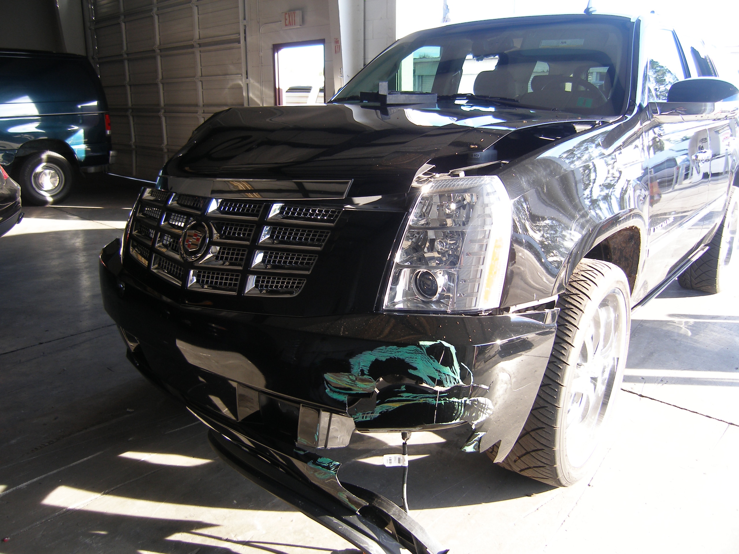 ORLANDO, FL - DECEMBER 02:  In this handout photo provided by The Florida Highway Patrol, the vehicle driven by Tiger Woods during his accident is seen on December 2, 2009 in Orlando, Florida. Woods crashed the SUV into the fire hydrant and tree next to h