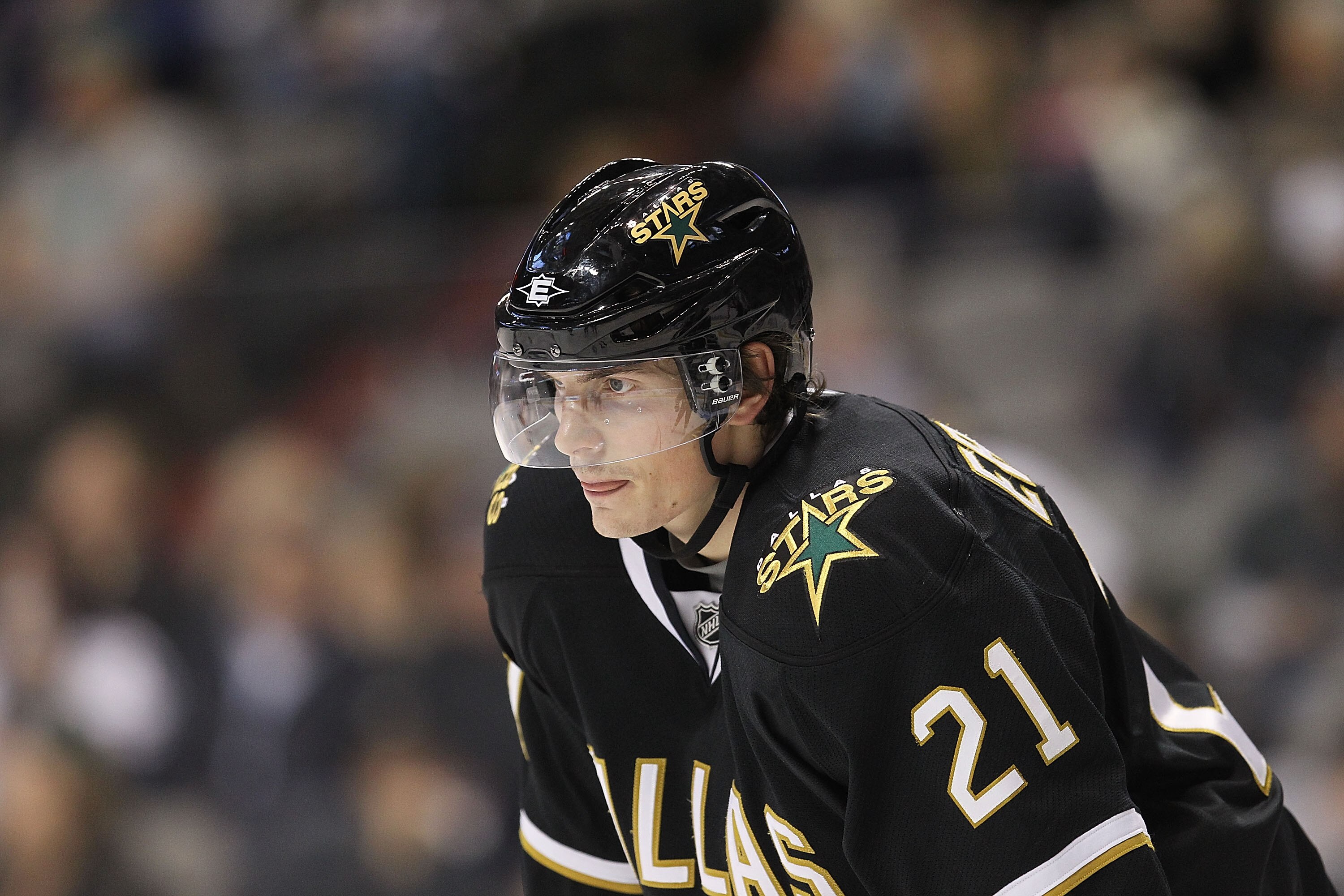 DALLAS, TX - FEBRUARY 13:  Left wing Loui Eriksson #21 of the Dallas Stars at American Airlines Center on February 13, 2011 in Dallas, Texas.  (Photo by Ronald Martinez/Getty Images)