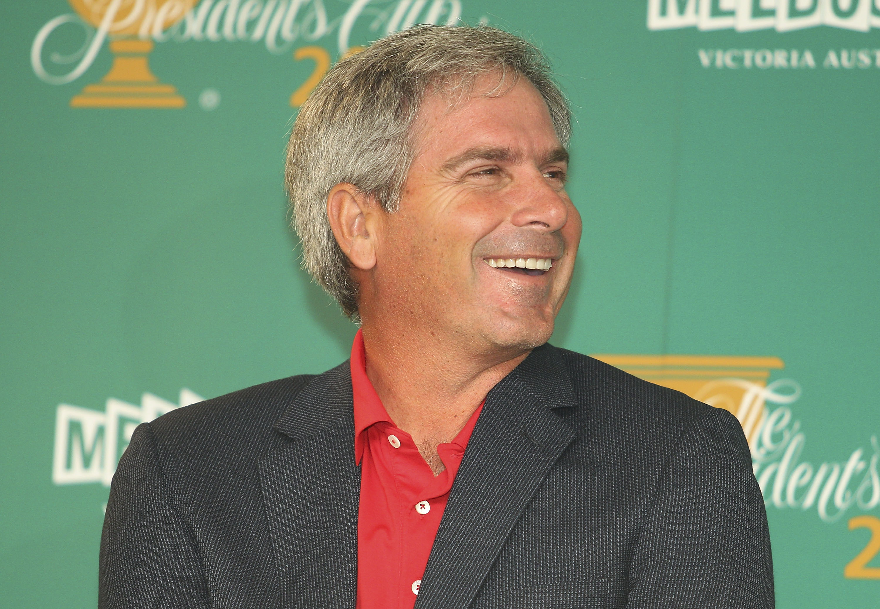 MELBOURNE, AUSTRALIA - NOVEMBER 29:  Fred Couples of Australia talks to the media during the press conference during Presidents Cup Captains Day at Royal Melbourne Gof Course on November 29, 2010 in Melbourne, Australia.  (Photo by Lucas Dawson/Getty Imag