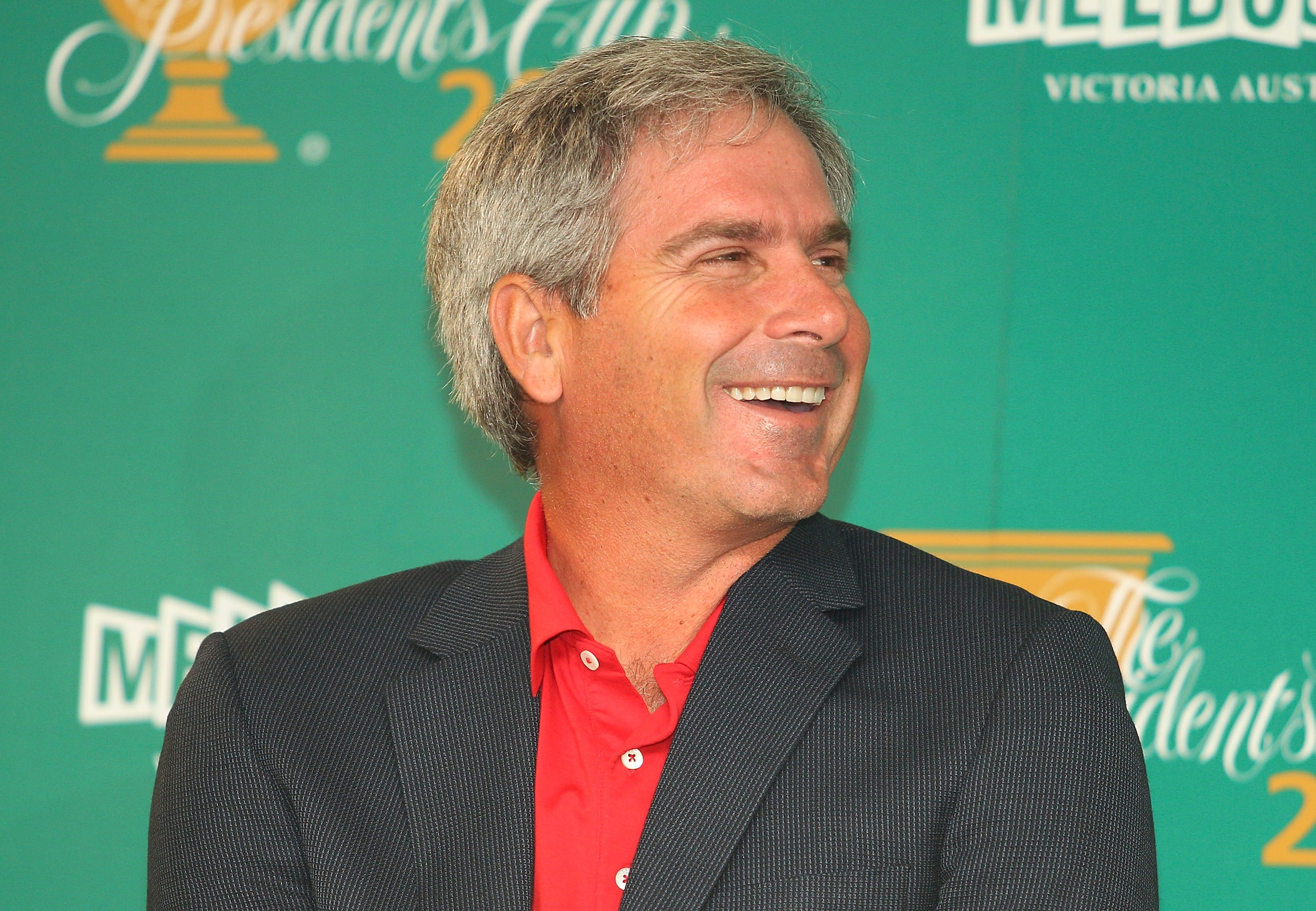 MELBOURNE, AUSTRALIA - NOVEMBER 29:  Fred Couples of Australia talks to the media during the press conference during Presidents Cup Captains Day at Royal Melbourne Gof Course on November 29, 2010 in Melbourne, Australia.  (Photo by Lucas Dawson/Getty Imag