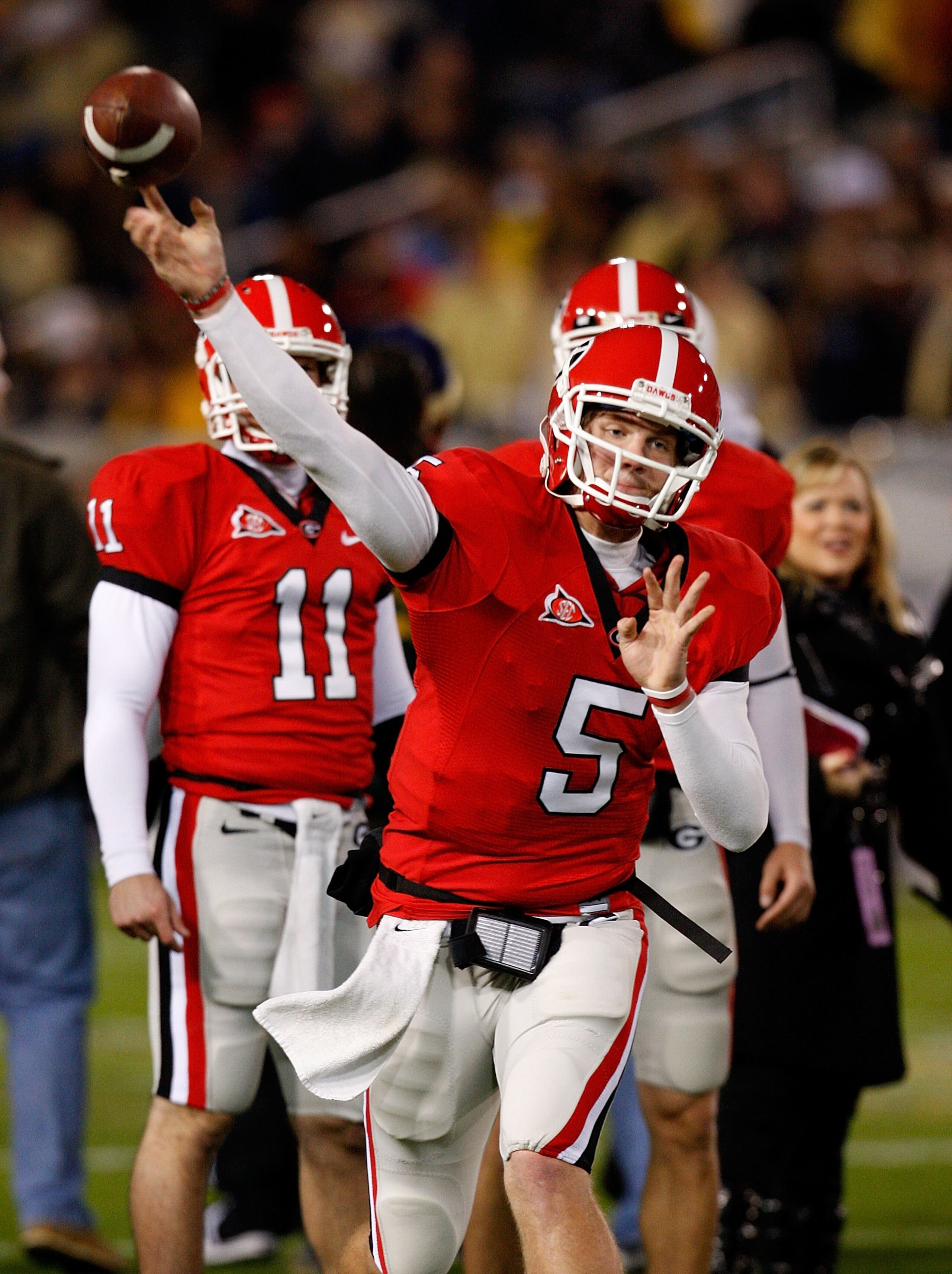 ATLANTA - NOVEMBER 28: Backup quarterback Zach Mettenberger #5 of the Georgia Bulldogs against the Georgia Tech Yellow Jackets at Bobby Dodd Stadium on November 28, 2009 in Atlanta, Georgia. (Photo by Kevin C. Cox/Getty Images) ATLANTA - NOVEMBER 28: Backup quarterback Zach Mettenberger #5 of the Georgia Bulldogs against the Georgia Tech Yellow Jackets at Bobby Dodd Stadium on November 28, 2009 in Atlanta, Georgia. (Photo by Kevin C. Cox/Getty Images)