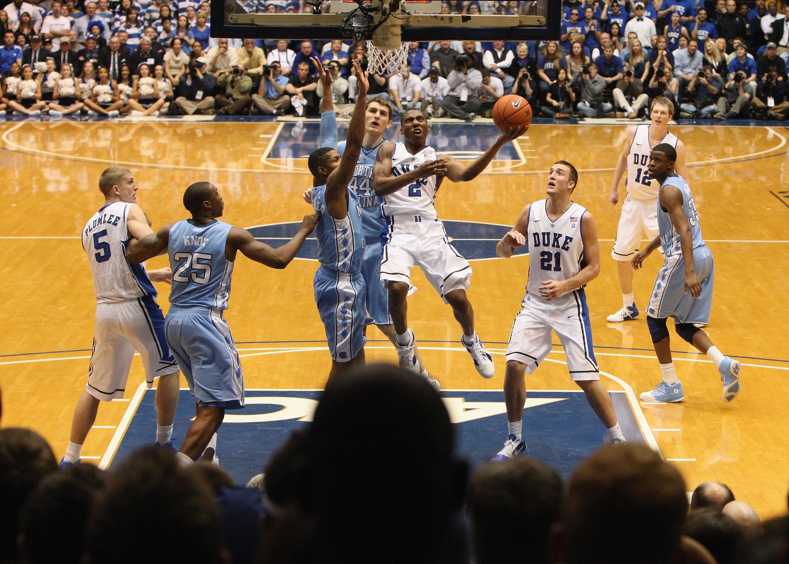 DURHAM, NC - FEBRUARY 09: Nolan Smith #2 of the Duke Blue Devils drives to the basket against the North Carolina Tar Heels during their game at Cameron Indoor Stadium on February 9, 2011 in Durham, North Carolina. (Photo by Streeter Lecka/Getty Images) DURHAM, NC - FEBRUARY 09: Nolan Smith #2 of the Duke Blue Devils drives to the basket against the North Carolina Tar Heels during their game at Cameron Indoor Stadium on February 9, 2011 in Durham, North Carolina. (Photo by Streeter Lecka/Getty Images)