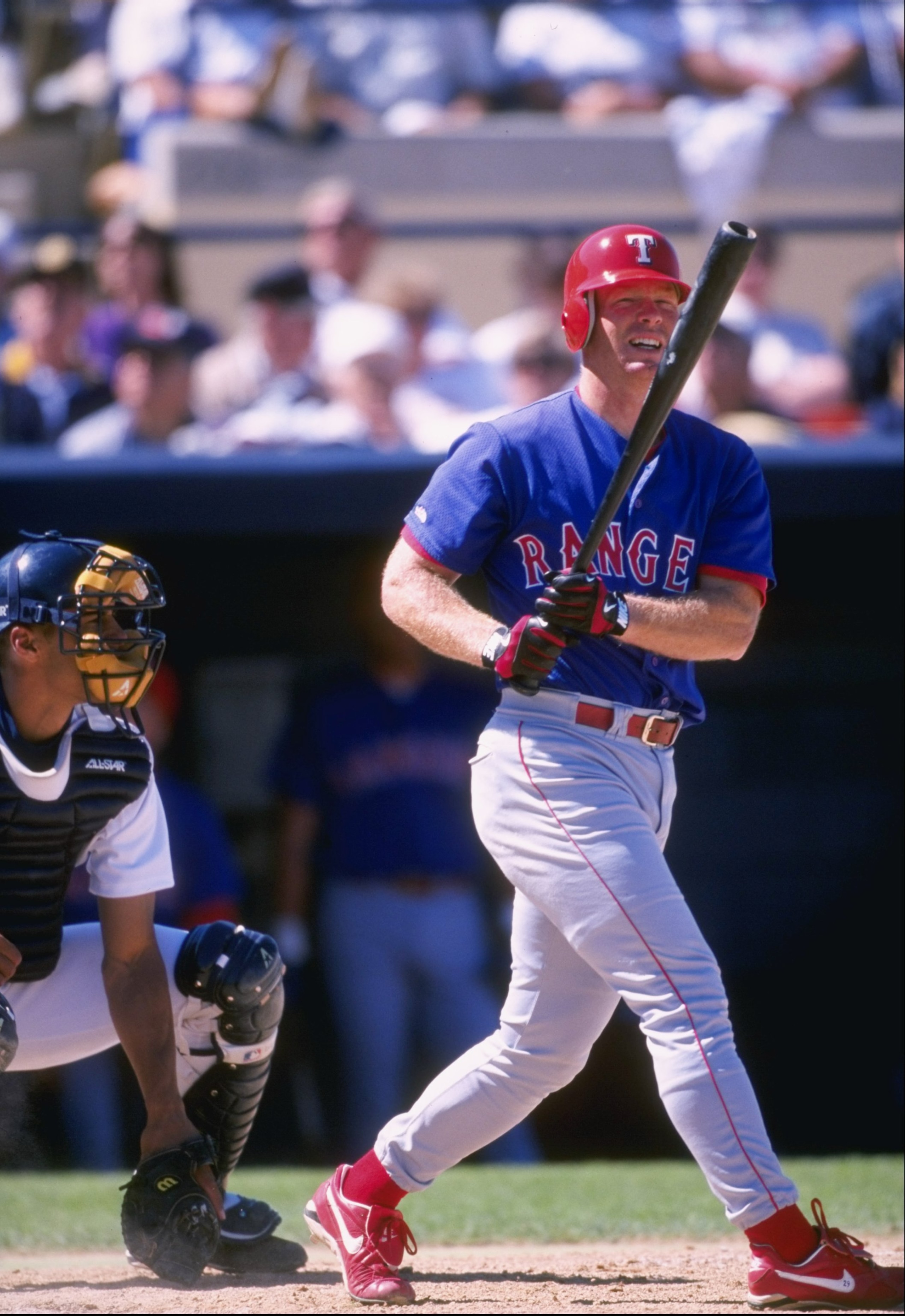 2 Mar 1998: Rusty Greer #29 of the Texas Rangers in action during a spring training game against the Detroit Tigers at the Joker Merchant Stadium in Lakeland, Florida. The Tigers defeated the Rangers 6-3. Mandatory Credit: Rick Stewart /Allsport 2 Mar 1998: Rusty Greer #29 of the Texas Rangers in action during a spring training game against the Detroit Tigers at the Joker Merchant Stadium in Lakeland, Florida. The Tigers defeated the Rangers 6-3. Mandatory Credit: Rick Stewart /Allsport