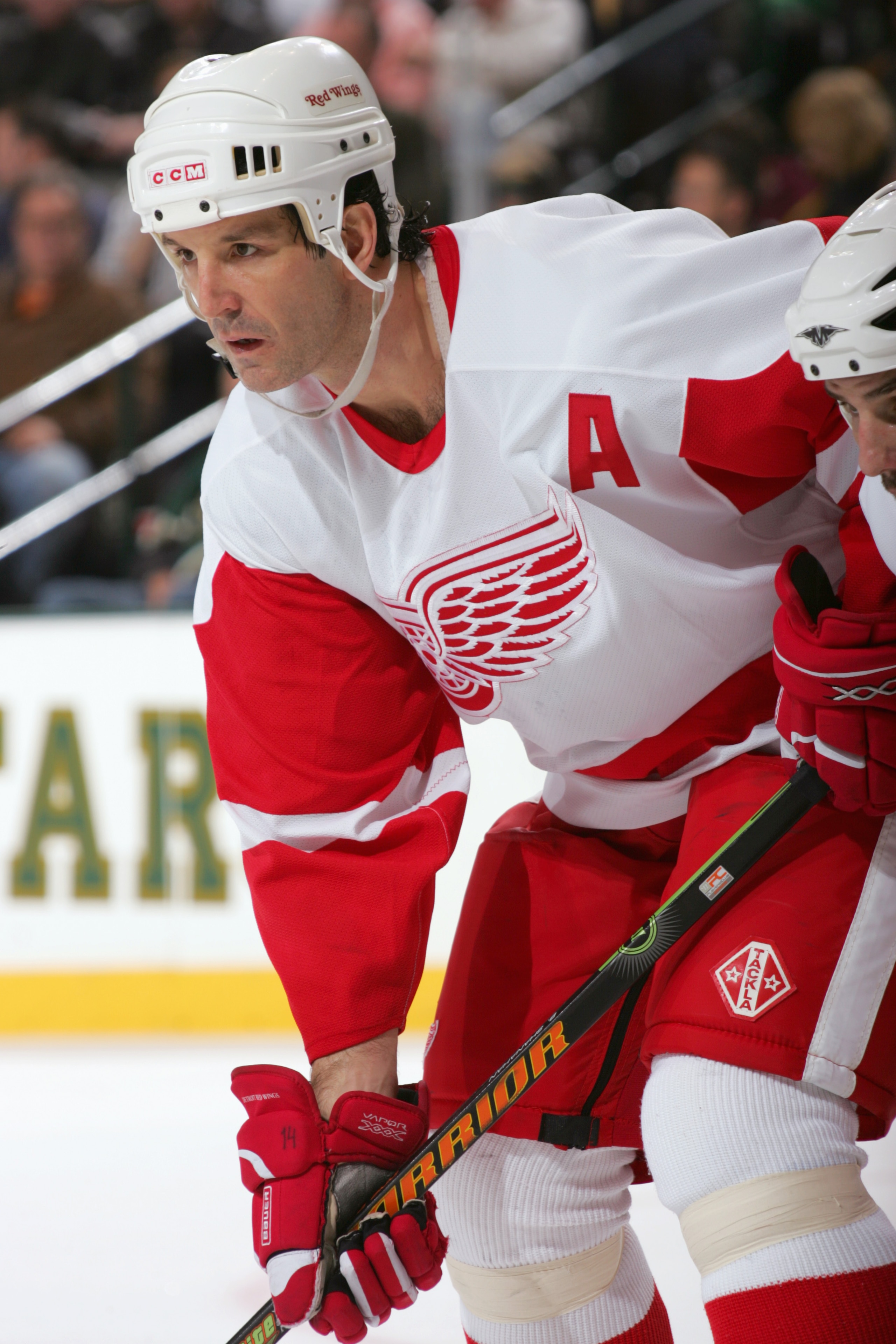 DALLAS - JANUARY 28: Brendan Shanahan #14 of the Detroit Red Wings looks on against the Dallas Stars at the American Airlines Center on January 28, 2006 in Dallas, Texas. The Stars won 2-1 in a shootout. (Photo by Ronald Martinez/Getty Images) DALLAS - JANUARY 28: Brendan Shanahan #14 of the Detroit Red Wings looks on against the Dallas Stars at the American Airlines Center on January 28, 2006 in Dallas, Texas. The Stars won 2-1 in a shootout. (Photo by Ronald Martinez/Getty Images)