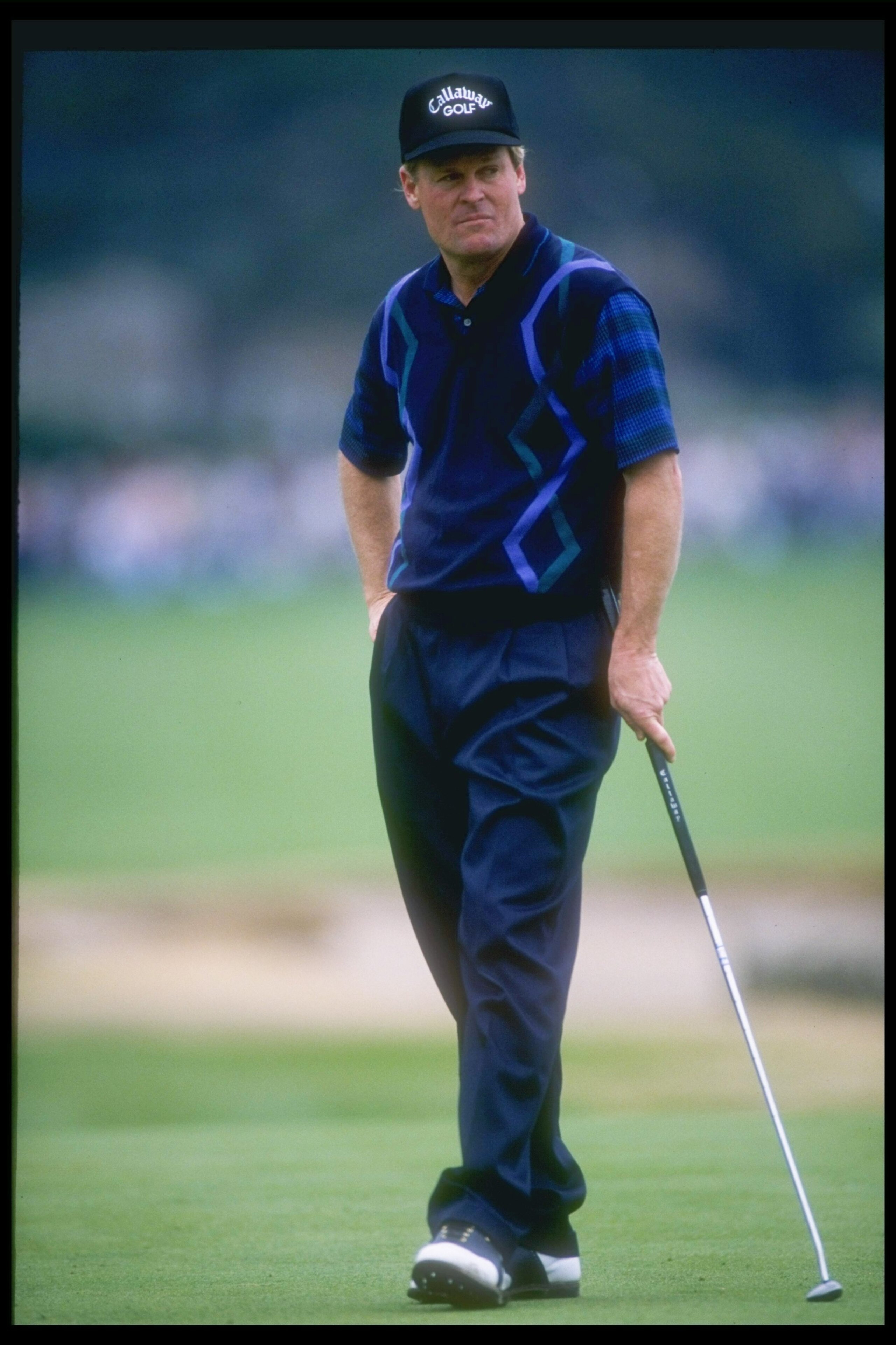 4 Feb 1995:  Johnny Miller looks on during the AT&T Pebble Beach National Pro-Am in Monterrey, California. Mandatory Credit: Stephen Dunn  /Allsport