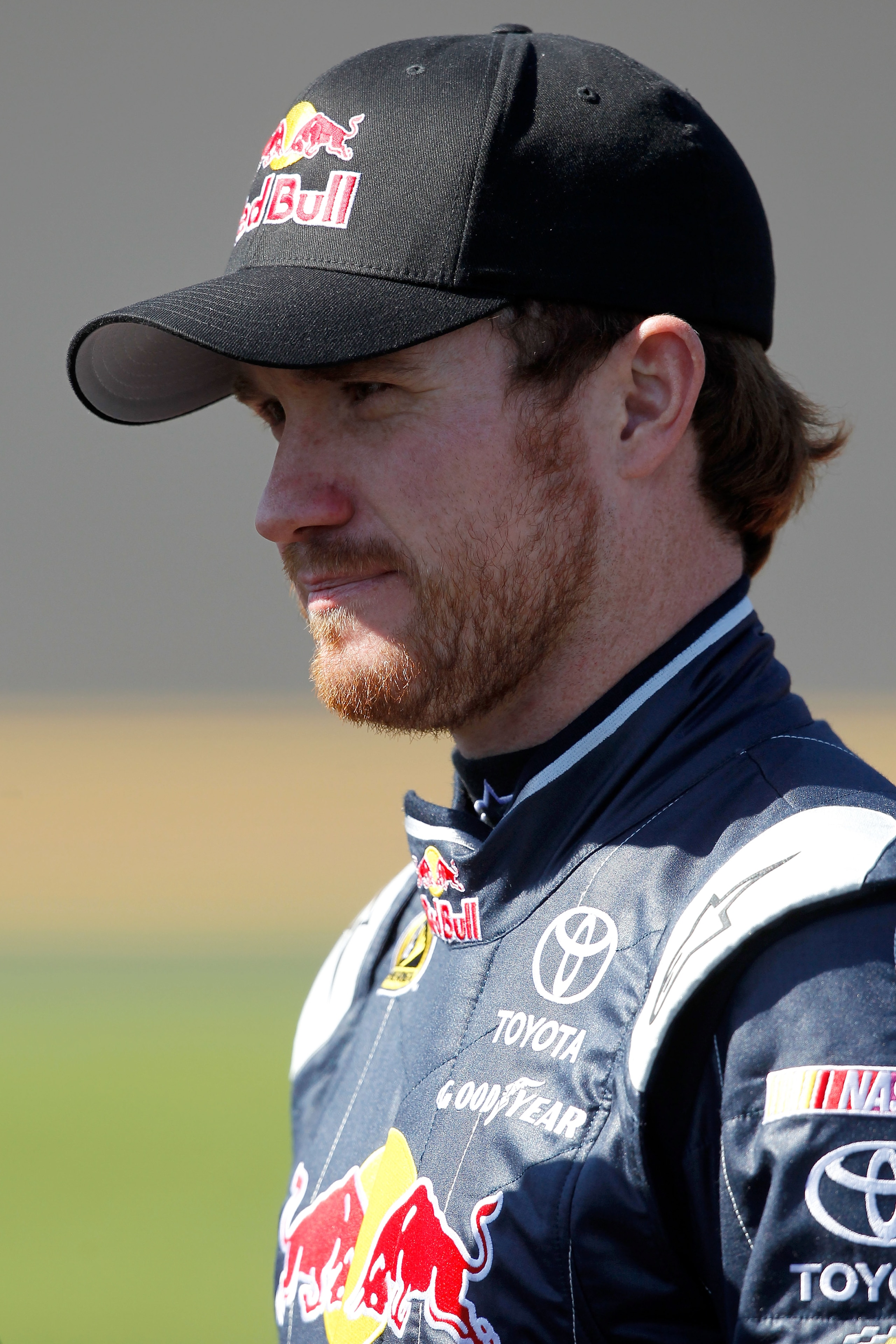 DAYTONA BEACH, FL - FEBRUARY 13:  Brian Vickers, driver of the #83 Red Bull Toyota, looks on during qualifying for the NASCAR Sprint Cup Series Daytona 500 at Daytona International Speedway on February 13, 2011 in Daytona Beach, Florida.  (Photo by Matthe