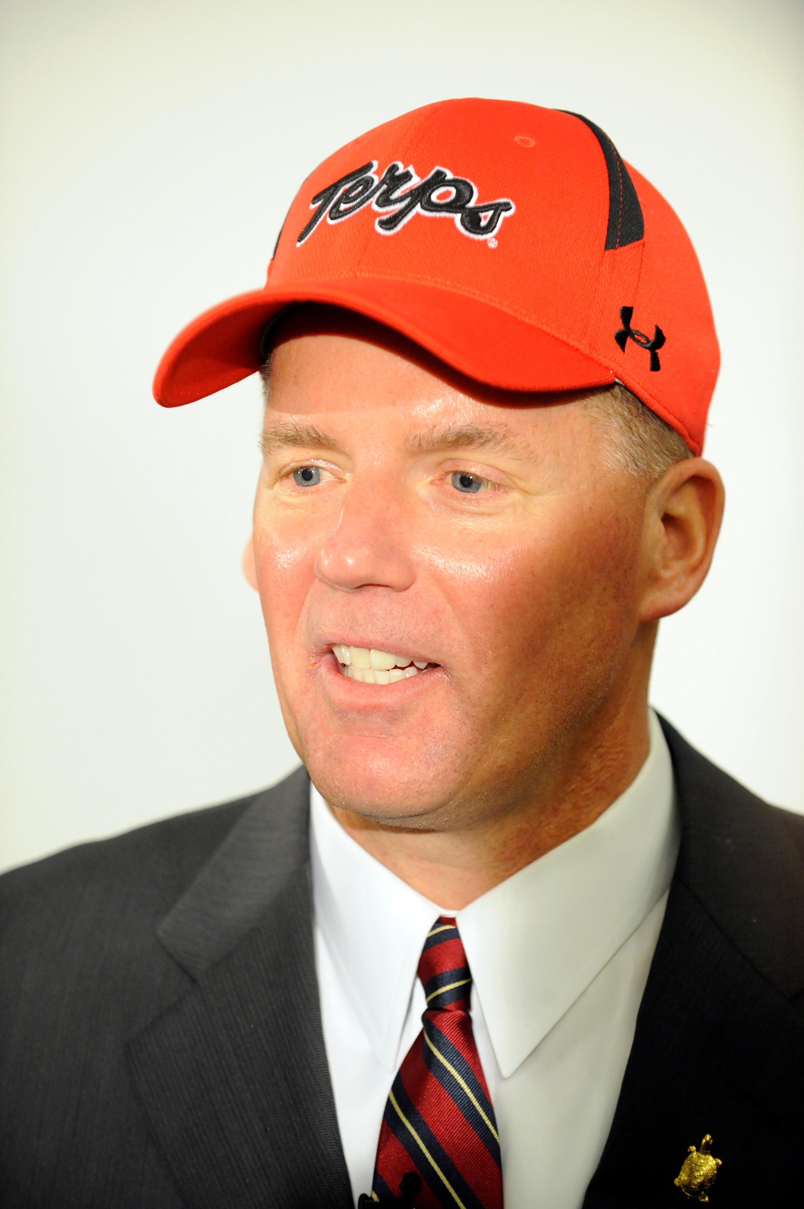 COLLEGE PARK, MD - JANUARY 3: Randy Edsall speaks as he is introduced as the University of Maryland Terps new head football coach during a press conference on January 3, 2011 at the Byrd Stadium in College Park, Maryland. (Photo by Mitchell Layton/Getty COLLEGE PARK, MD - JANUARY 3: Randy Edsall speaks as he is introduced as the University of Maryland Terps new head football coach during a press conference on January 3, 2011 at the Byrd Stadium in College Park, Maryland. (Photo by Mitchell Layton/Getty
