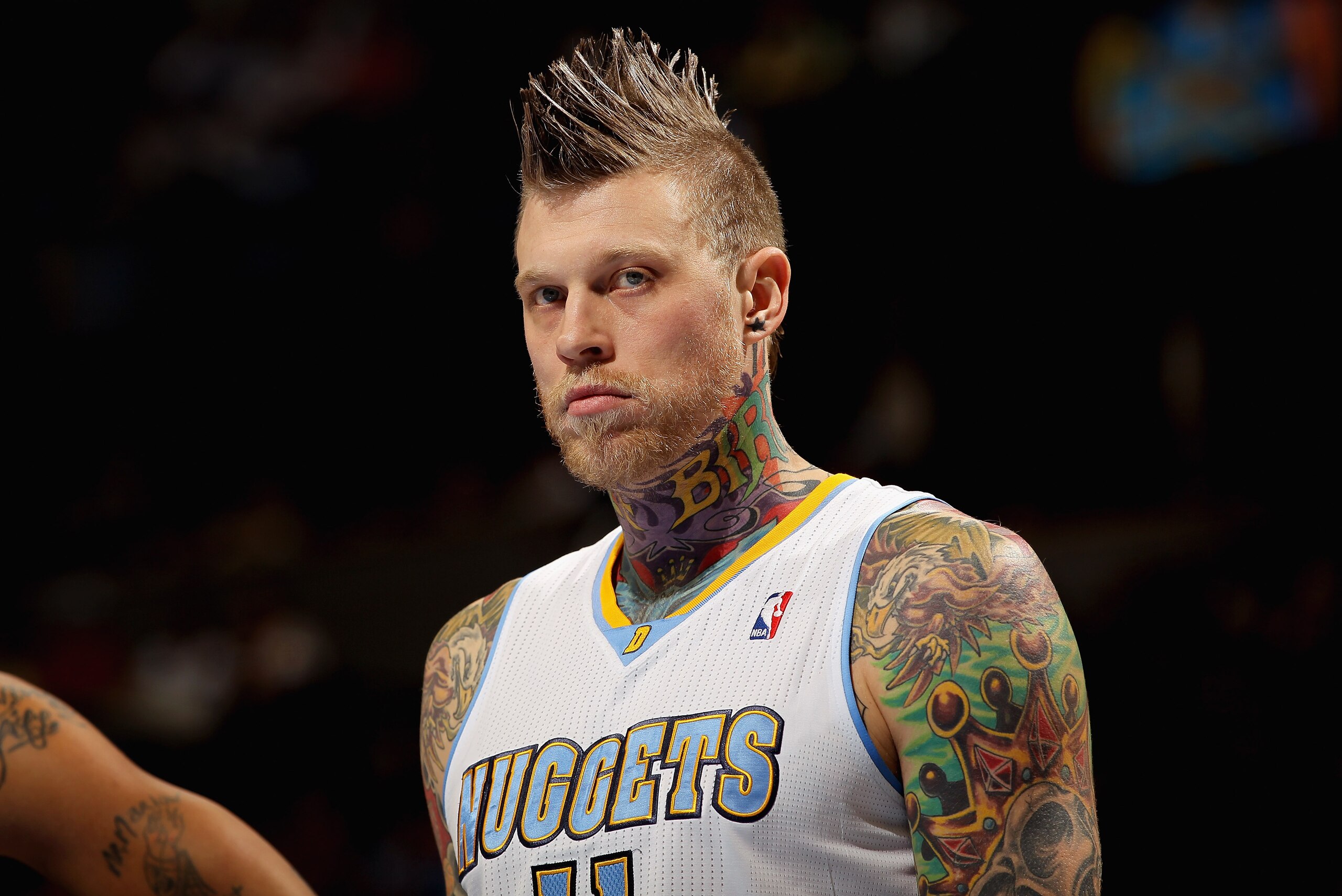 DENVER, CO - FEBRUARY 10: Chris Andersen #11 of the Denver Nuggets looks on during a break in the action against the Dallas Mavericks during NBA action at the Pepsi Center on February 10, 2011 in Denver, Colorado. The Nuggets defeated the Mavericks 121-1 DENVER, CO - FEBRUARY 10: Chris Andersen #11 of the Denver Nuggets looks on during a break in the action against the Dallas Mavericks during NBA action at the Pepsi Center on February 10, 2011 in Denver, Colorado. The Nuggets defeated the Mavericks 121-1