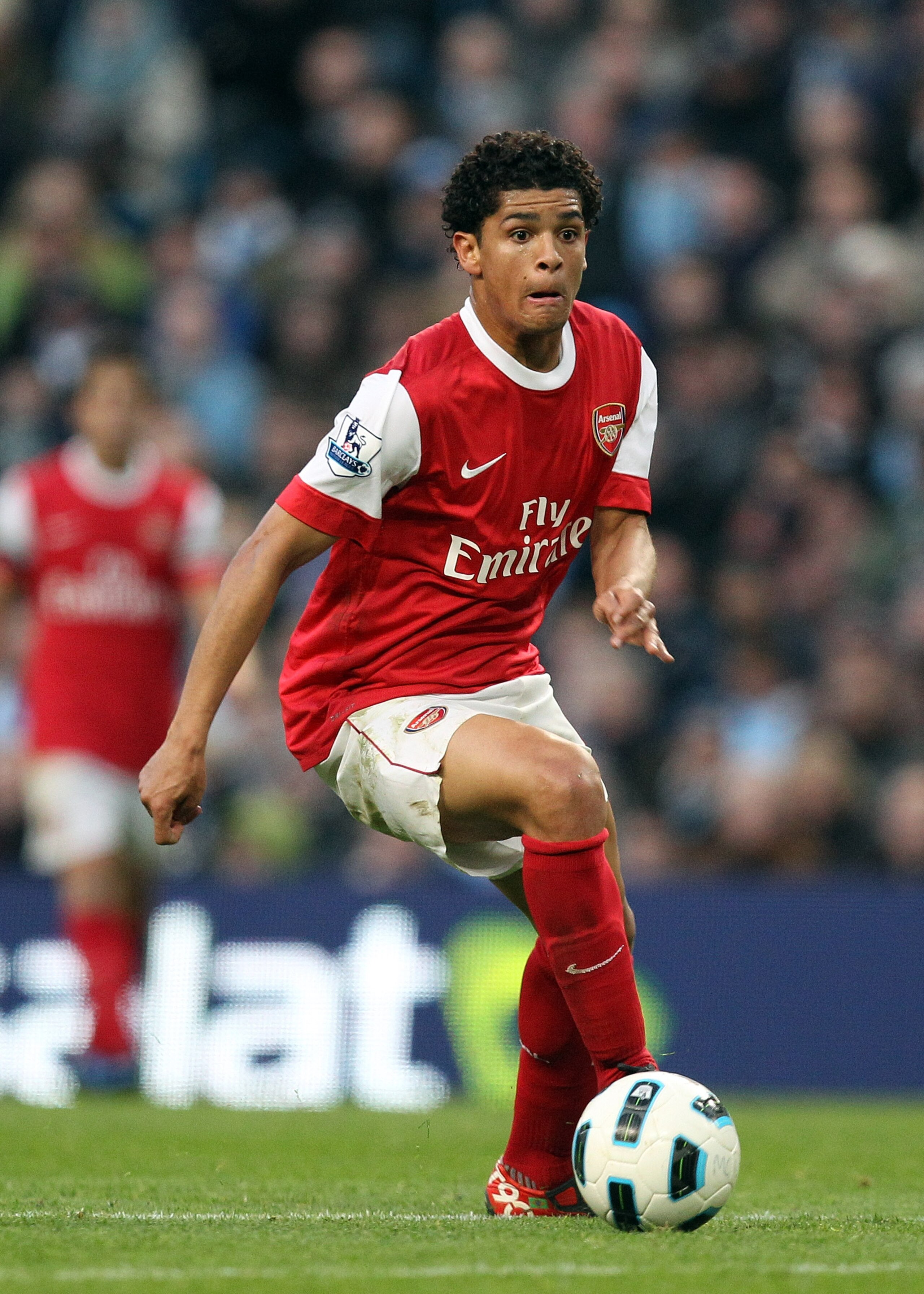 MANCHESTER, ENGLAND - OCTOBER 24: Denilson of Arsenal in action during the Barclays Premier League match between Manchester City and Arsenal at City of Manchester Stadium on October 24, 2010 in Manchester, England. (Photo by Richard Heathcote/Getty Imag MANCHESTER, ENGLAND - OCTOBER 24: Denilson of Arsenal in action during the Barclays Premier League match between Manchester City and Arsenal at City of Manchester Stadium on October 24, 2010 in Manchester, England. (Photo by Richard Heathcote/Getty Imag