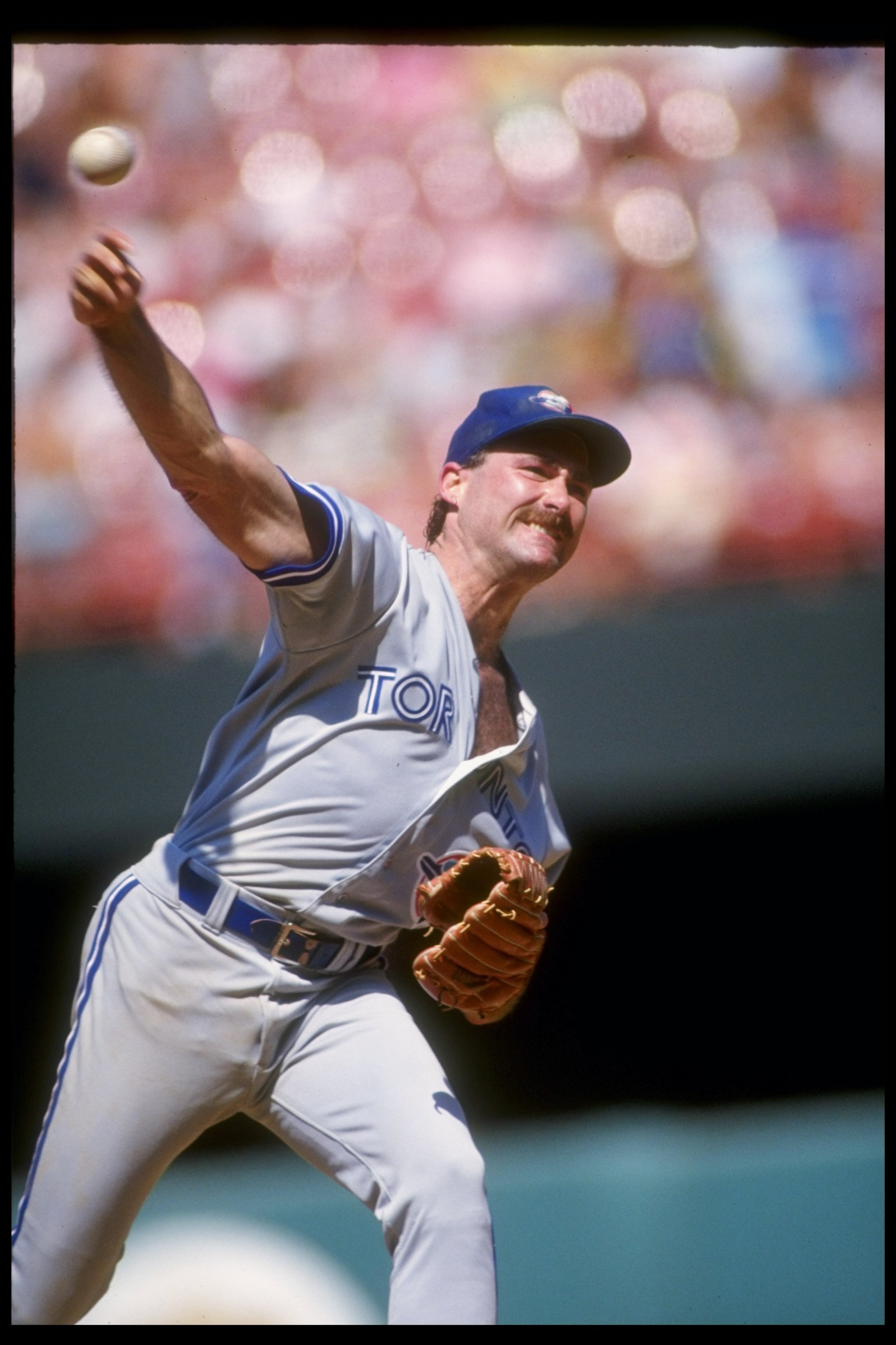 1990: Pitcher Dave Stieb of the Toronto Blue Jays throws a pitch during a game. Mandatory Credit: Stephen Dunn /Allsport 1990: Pitcher Dave Stieb of the Toronto Blue Jays throws a pitch during a game. Mandatory Credit: Stephen Dunn /Allsport