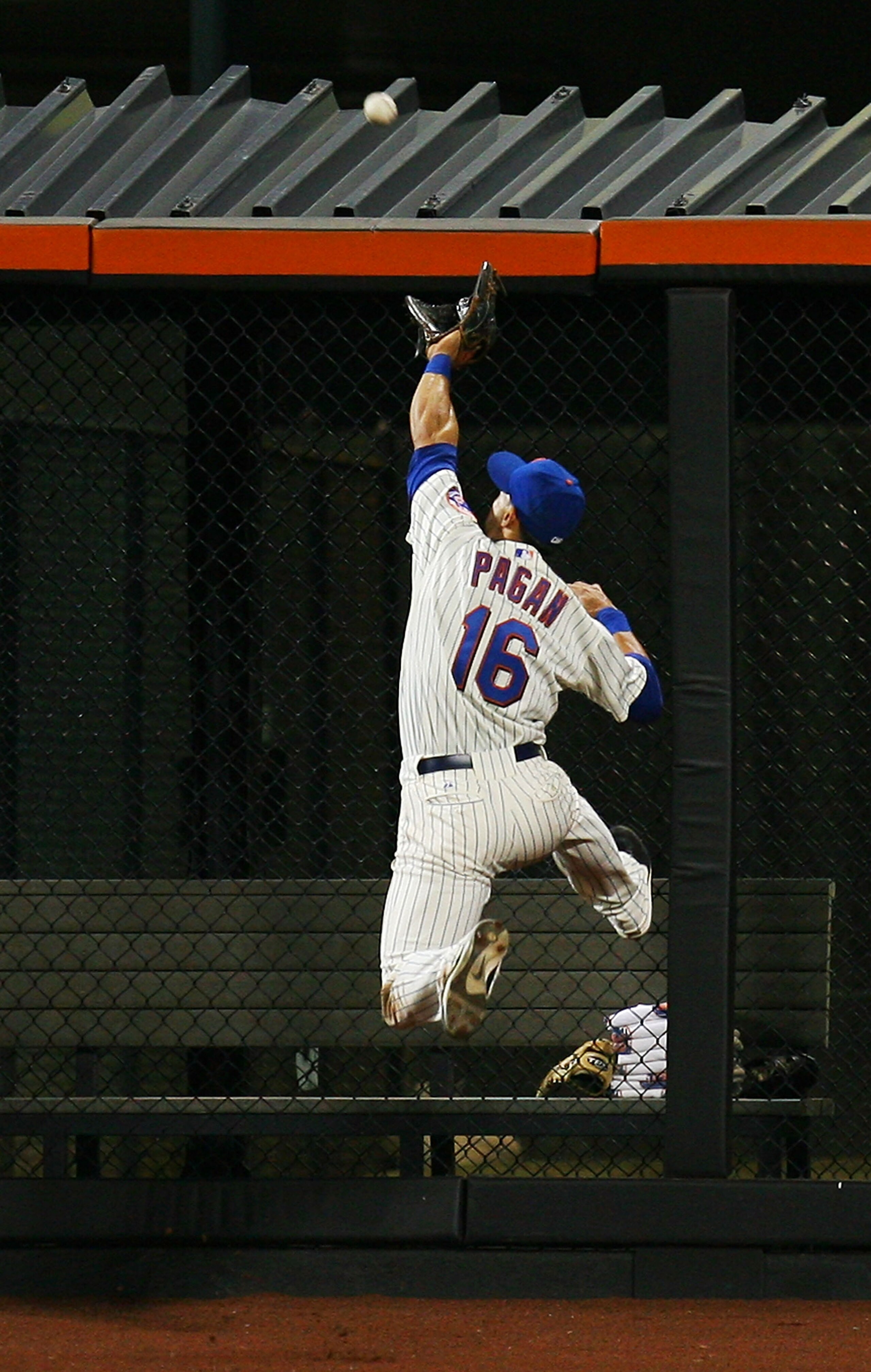 NEW YORK - SEPTEMBER 15:  Angel Pagan #16 of the New York Mets is unable to catch a triple hit by Pedro Alvarez of the Pittsburgh Pirates on September 15, 2010 at Citi Field in the Flushing neighborhood of the Queens borough of New York City.  (Photo by A