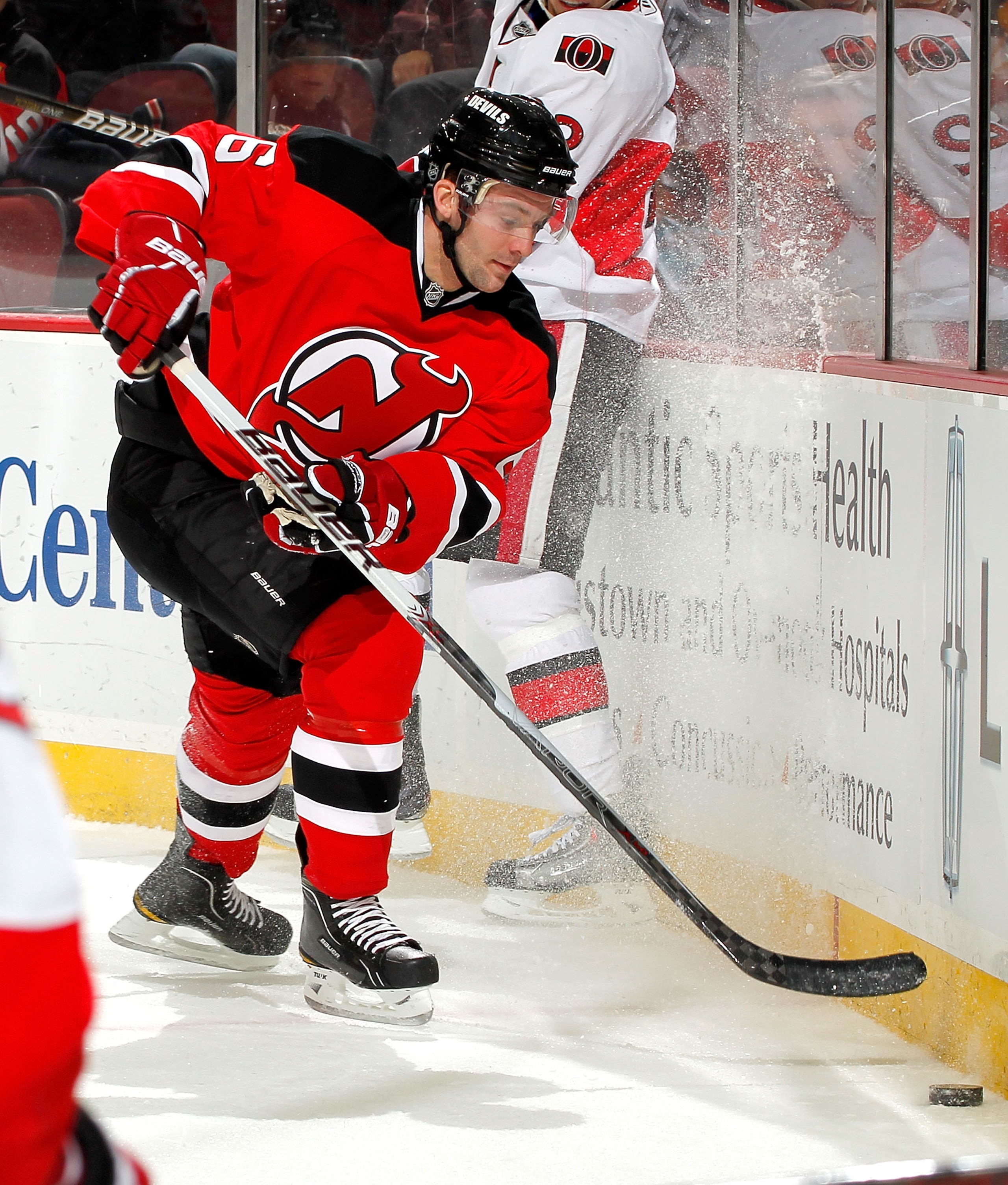 NEWARK, NJ - FEBRUARY 01:  Andy Greene #6 of the New Jersey Devils skates during an NHL hockey game against the Ottawa Senators at the Prudential Center on February 1, 2011 in Newark, New Jersey.  (Photo by Paul Bereswill/Getty Images)