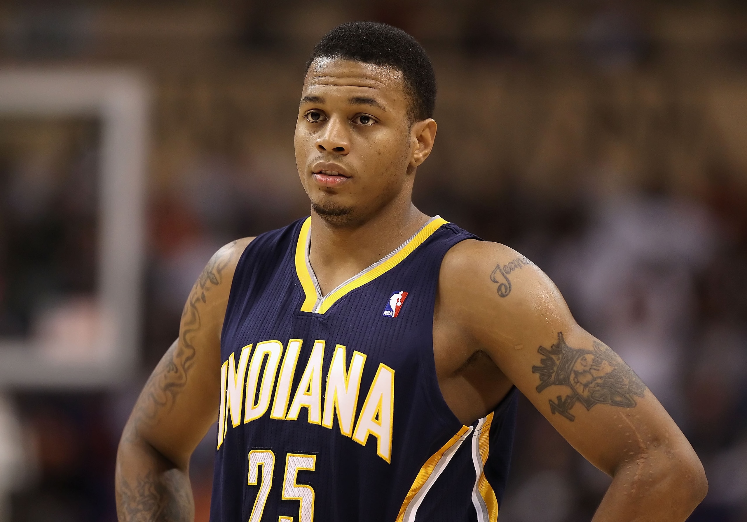 PHOENIX - DECEMBER 03:  Brandon Rush #25 of the Indiana Pacers during the NBA game against the Phoenix Suns at US Airways Center on December 3, 2010 in Phoenix, Arizona. NOTE TO USER: User expressly acknowledges and agrees that, by downloading and or usin