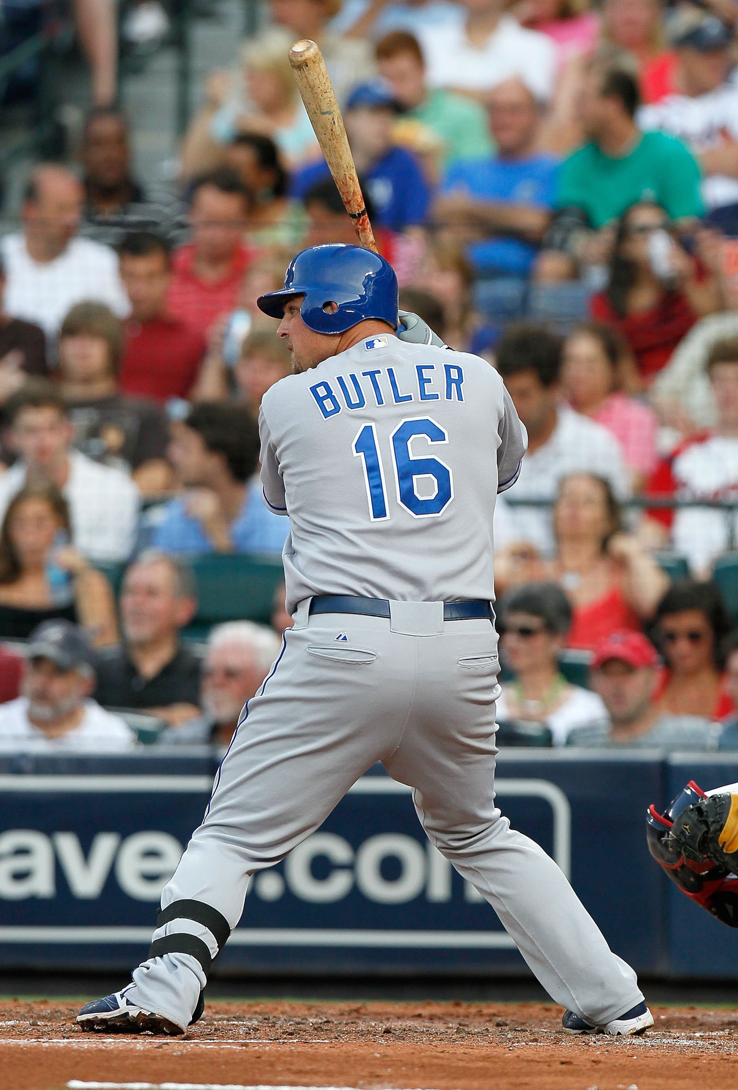 ATLANTA - JUNE 19:  Billy Butler #16 of the Kansas City Royals against the Atlanta Braves at Turner Field on June 19, 2010 in Atlanta, Georgia.  (Photo by Kevin C. Cox/Getty Images)