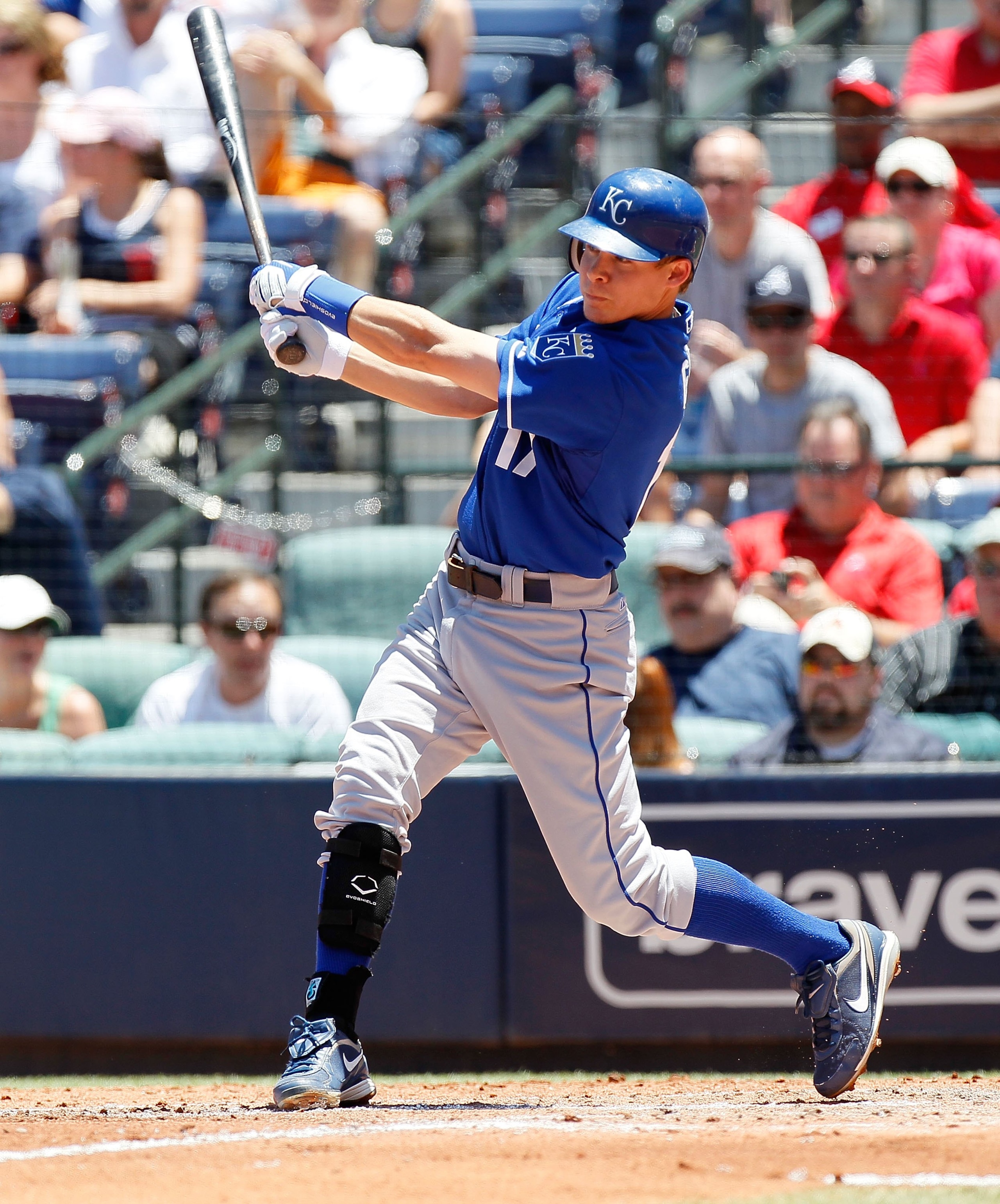 ATLANTA - JUNE 20:  Chris Getz #17 of the Kansas City Royals against the Atlanta Braves at Turner Field on June 20, 2010 in Atlanta, Georgia.  (Photo by Kevin C. Cox/Getty Images)
