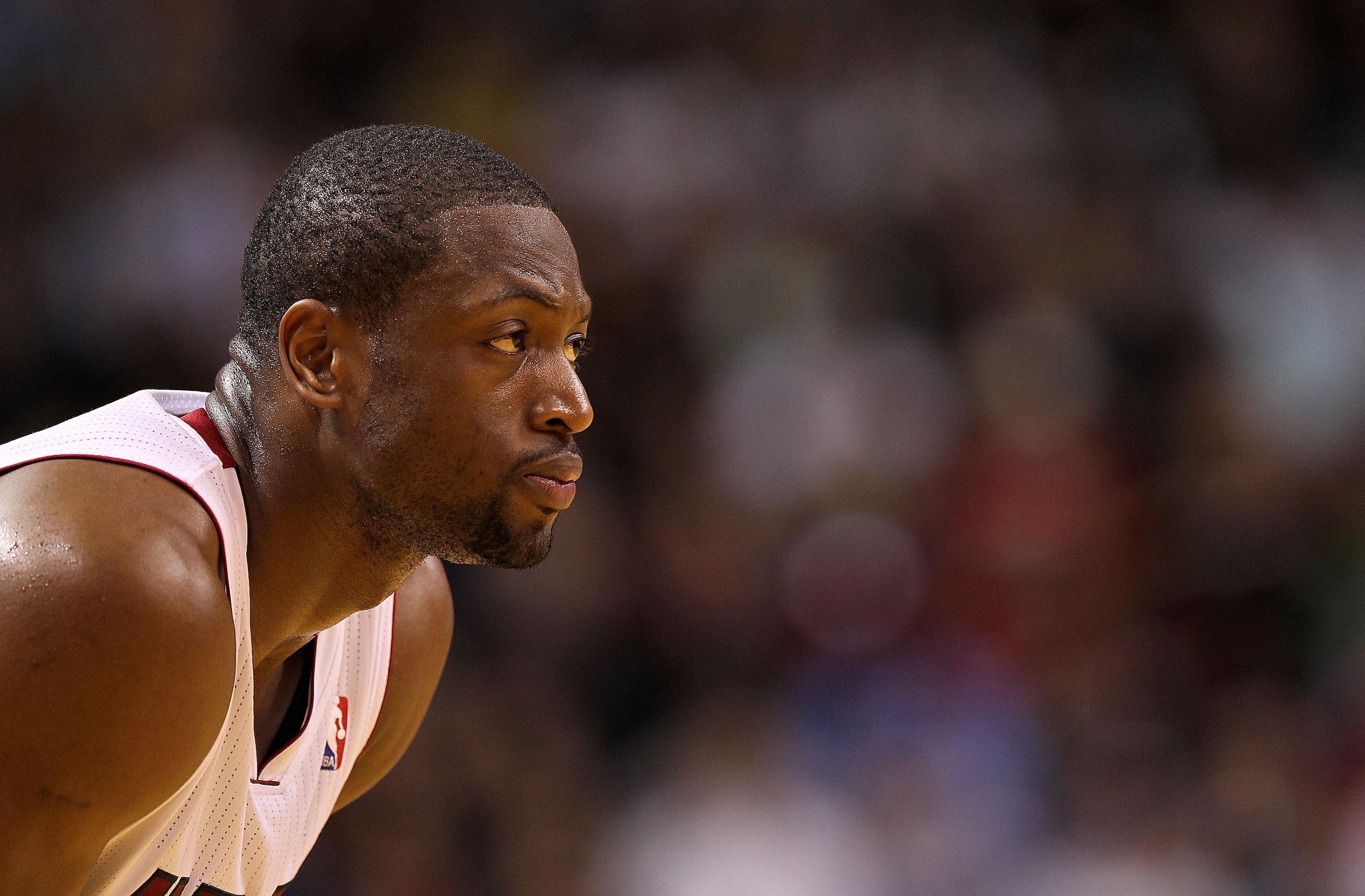 MIAMI, FL - FEBRUARY 08: Dwyane Wade #3 of the Miami Heat looks on during a game against the Indiana Pacers at American Airlines Arena on February 8, 2011 in Miami, Florida. NOTE TO USER: User expressly acknowledges and agrees that, by downloading and/or MIAMI, FL - FEBRUARY 08: Dwyane Wade #3 of the Miami Heat looks on during a game against the Indiana Pacers at American Airlines Arena on February 8, 2011 in Miami, Florida. NOTE TO USER: User expressly acknowledges and agrees that, by downloading and/or