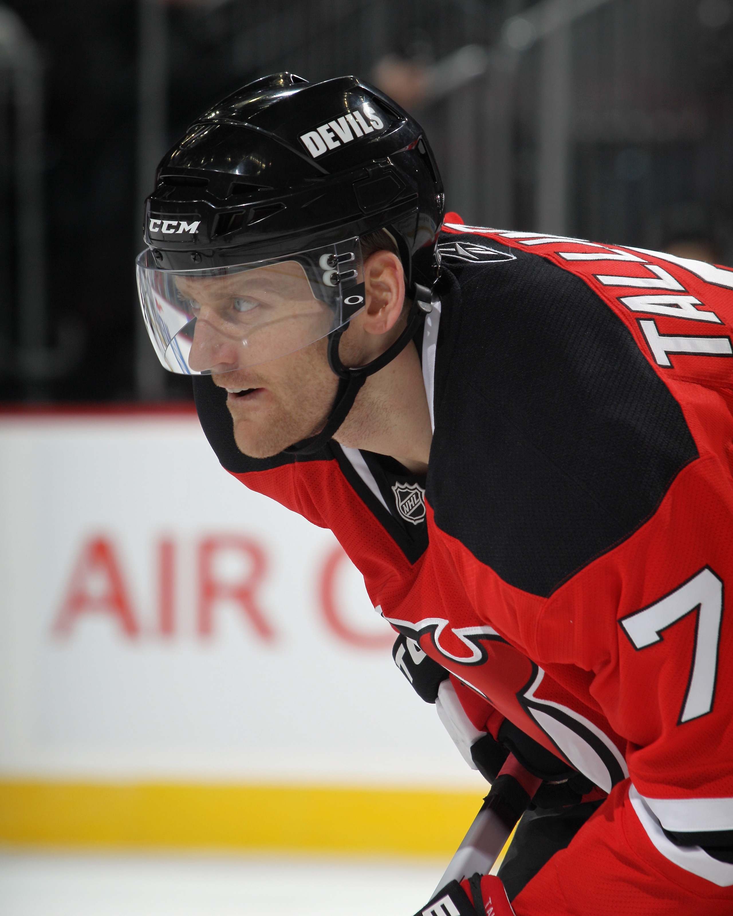 NEWARK, NJ - DECEMBER 17:  Henrik Tallinder #7 of the New Jersey Devils skates against the Nashville Predators at the Prudential Center on December 17, 2010 in Newark, New Jersey.  (Photo by Bruce Bennett/Getty Images)
