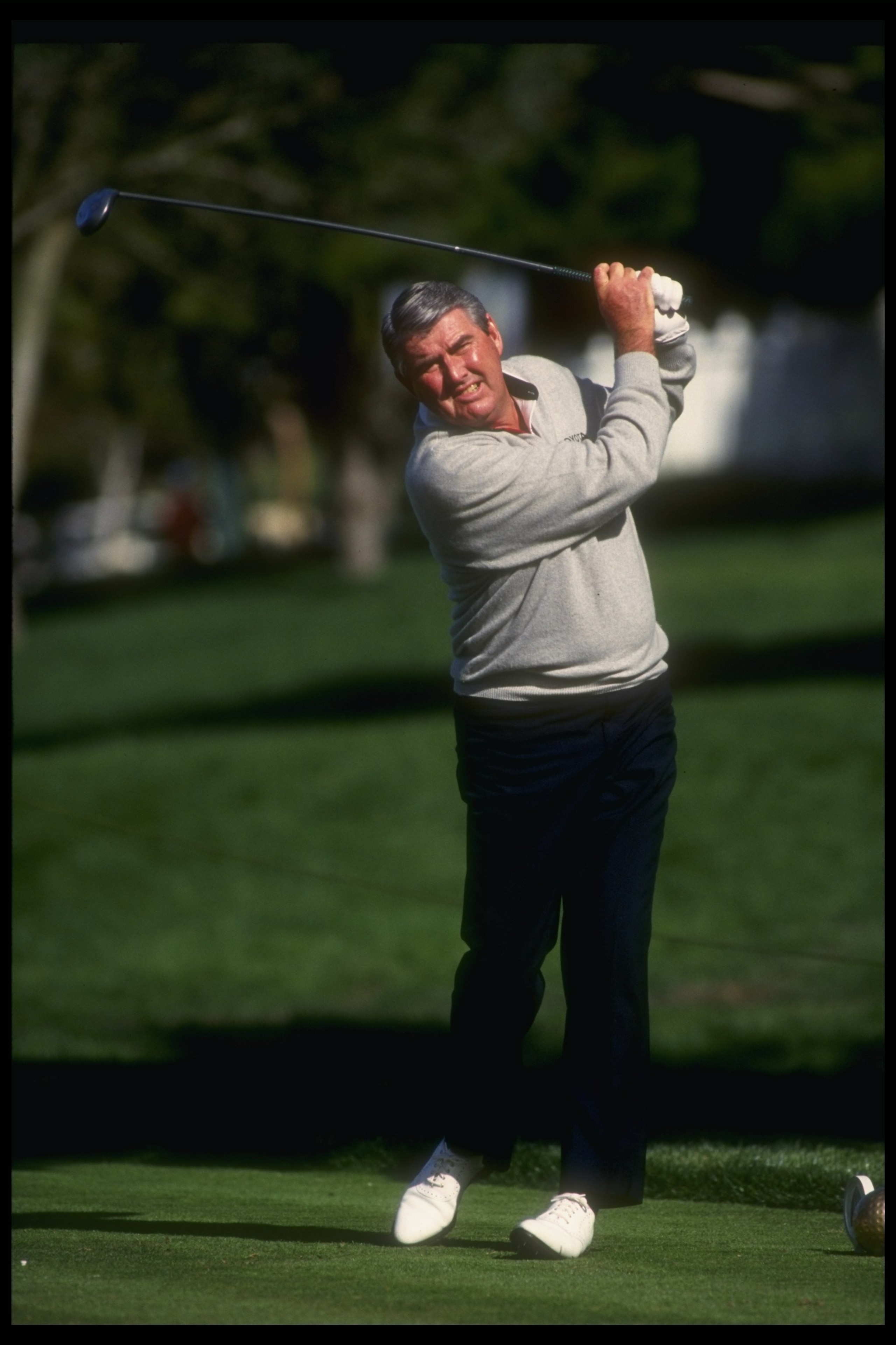 9 Jan 1992:  Charles Coody watches the ball fly during the Tournament of Champions at the La Costa Country Club. Mandatory Credit: Ken Levine  /Allsport