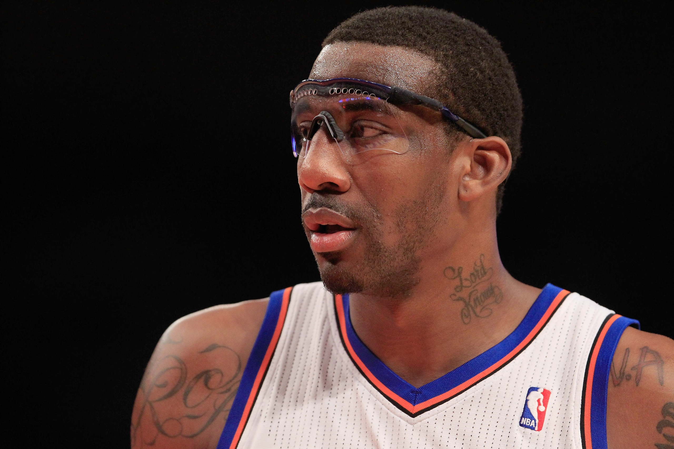 NEW YORK, NY - FEBRUARY 06:  Amar'e Stoudemire #1 of the New York Knicks on the court against the Philadelphia 76ers at Madison Square Garden on February 6, 2011 in New York City. NOTE TO USER: User expressly acknowledges and agrees that, by downloading a