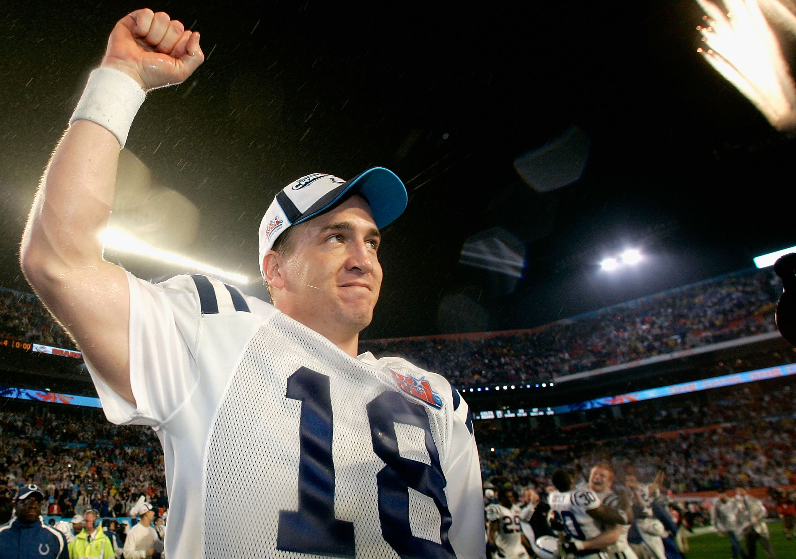 12 September 2010: Indianapolis Colts quarterback Peyton Manning (18)  reacts after having to take a time out to avoid a delay of game penalty in  the third quarter against the Houston Texans.