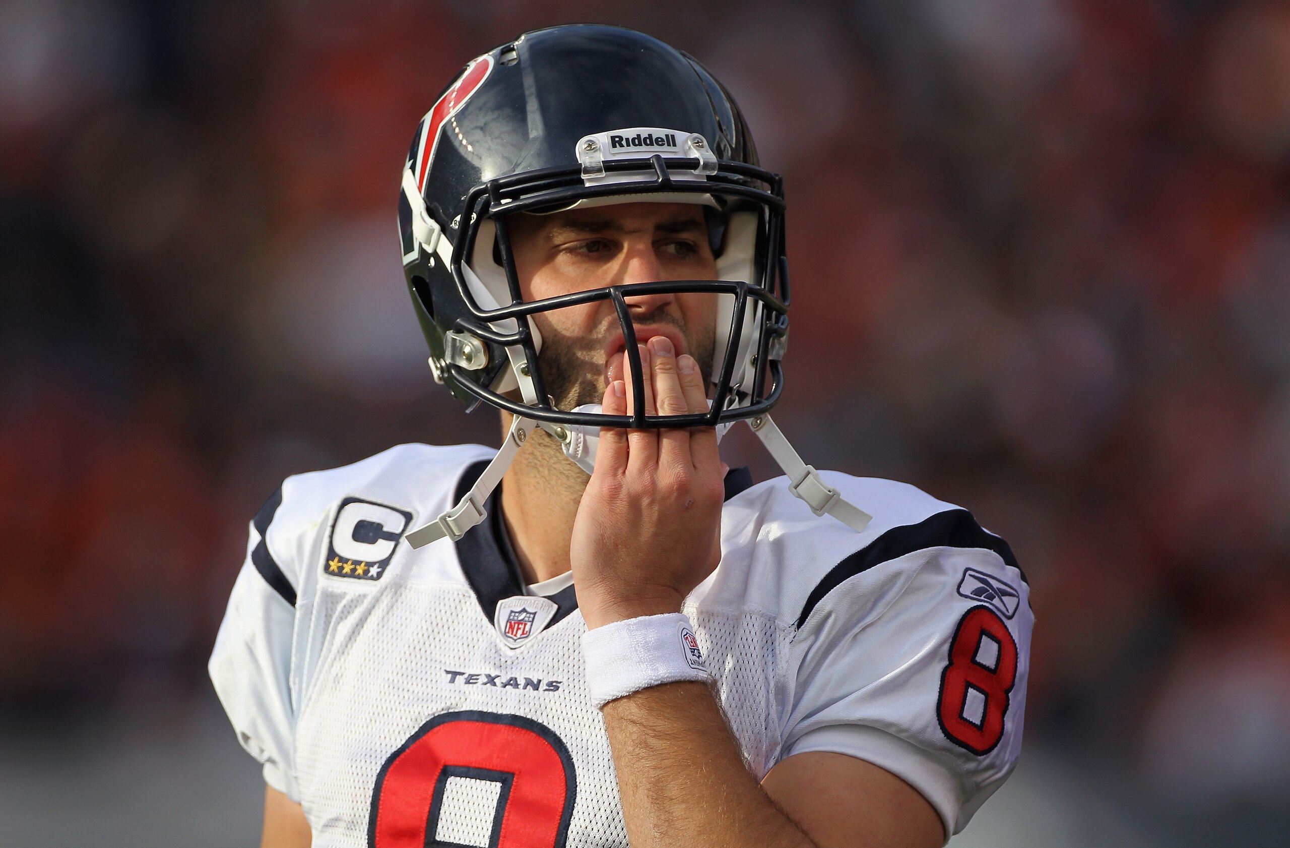 DENVER - DECEMBER 26: Quarterback Matt Schaub #8 of the Houston Texas looks on against the Denver Broncos at INVESCO Field at Mile High on December 26, 2010 in Denver, Colorado. The Broncos defeated the Texans 24-23. (Photo by Doug Pensinger/Getty Image DENVER - DECEMBER 26: Quarterback Matt Schaub #8 of the Houston Texas looks on against the Denver Broncos at INVESCO Field at Mile High on December 26, 2010 in Denver, Colorado. The Broncos defeated the Texans 24-23. (Photo by Doug Pensinger/Getty Image