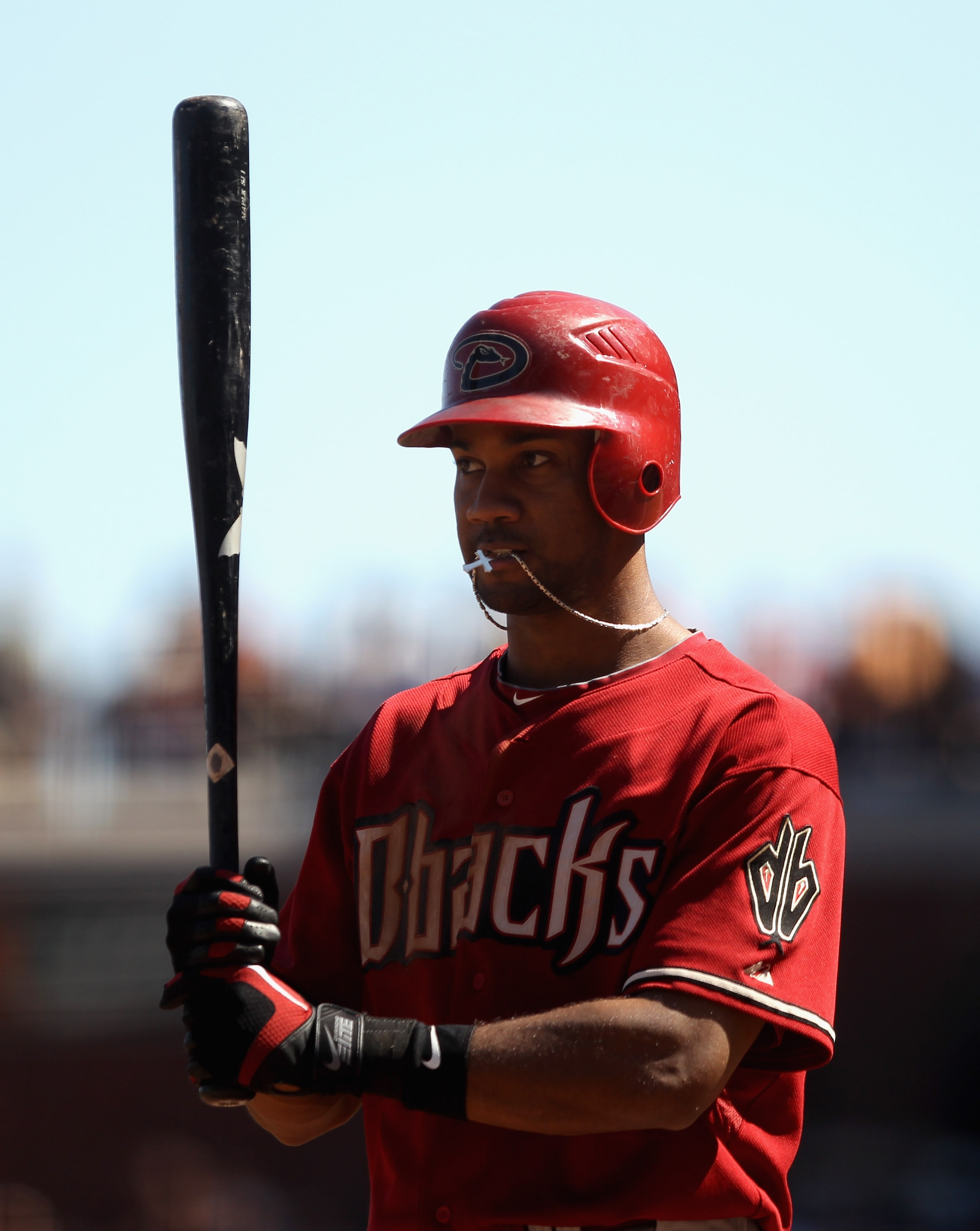 SAN FRANCISCO - AUGUST 29: Chris Young #24 of the Arizona Diamondbacks prepares to bat with his cross in his mouth against the San Francisco Giants at AT&T Park on August 29, 2010 in San Francisco, California. (Photo by Ezra Shaw/Getty Images) SAN FRANCISCO - AUGUST 29: Chris Young #24 of the Arizona Diamondbacks prepares to bat with his cross in his mouth against the San Francisco Giants at AT&T Park on August 29, 2010 in San Francisco, California. (Photo by Ezra Shaw/Getty Images)
