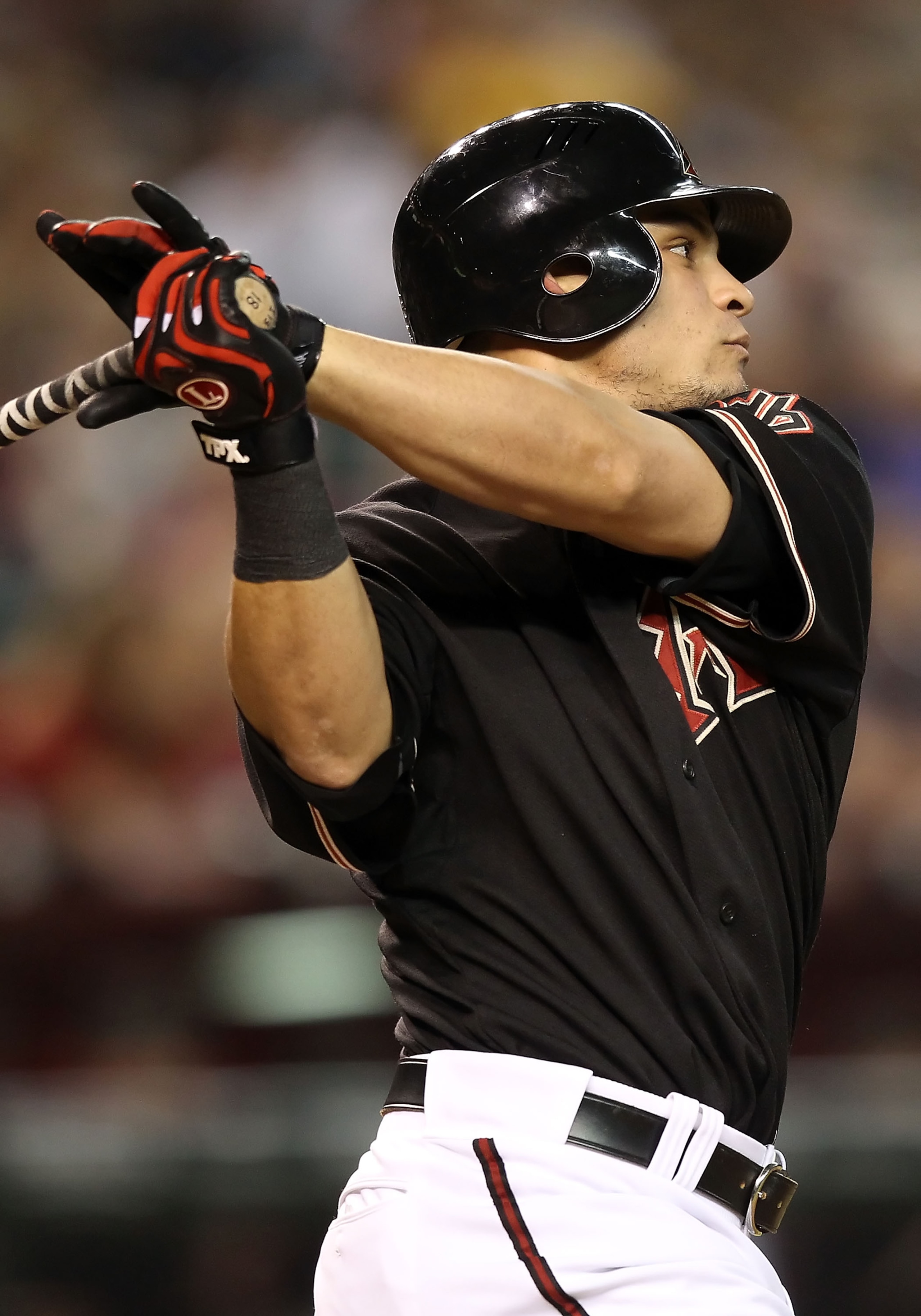 PHOENIX - AUGUST 07: Gerardo Parra #18 of the Arizona Diamondbacks bats against the San Diego Padres during the Major League Baseball game at Chase Field on August 7, 2010 in Phoenix, Arizona. (Photo by Christian Petersen/Getty Images) PHOENIX - AUGUST 07: Gerardo Parra #18 of the Arizona Diamondbacks bats against the San Diego Padres during the Major League Baseball game at Chase Field on August 7, 2010 in Phoenix, Arizona. (Photo by Christian Petersen/Getty Images)