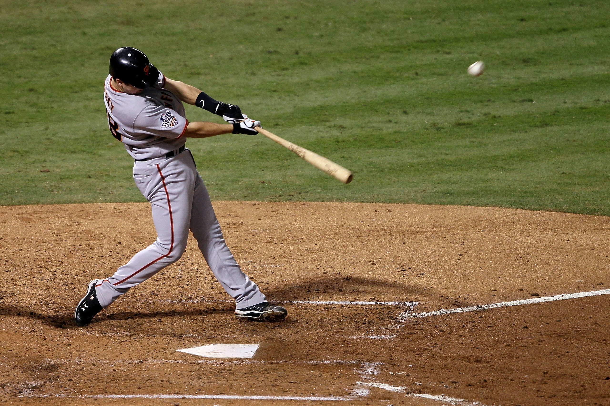 ARLINGTON, TX - NOVEMBER 01: Buster Posey #28 of the San Francisco Giants bats against the Texas Rangers in Game Five of the 2010 MLB World Series at Rangers Ballpark in Arlington on November 1, 2010 in Arlington, Texas. (Photo by Elsa/Getty Images) ARLINGTON, TX - NOVEMBER 01: Buster Posey #28 of the San Francisco Giants bats against the Texas Rangers in Game Five of the 2010 MLB World Series at Rangers Ballpark in Arlington on November 1, 2010 in Arlington, Texas. (Photo by Elsa/Getty Images)