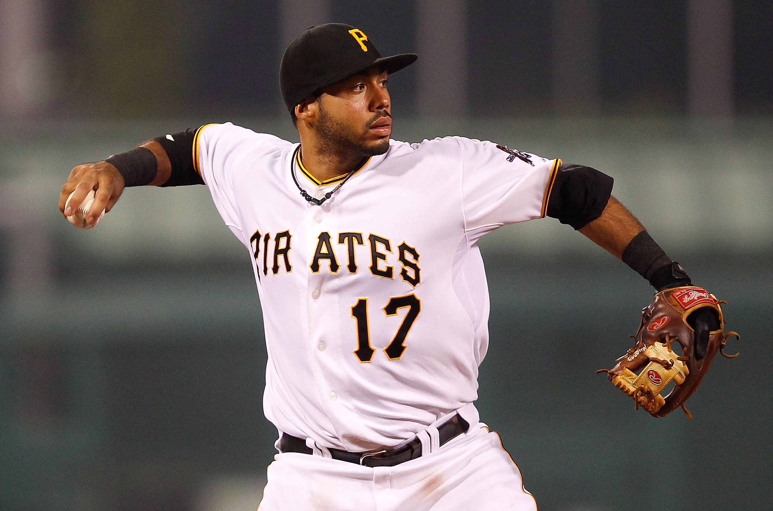 PITTSBURGH - AUGUST 03:  Pedro Alvarez #17 of the Pittsburgh Pirates throws to first base during the game against the Cincinnati Reds on August 3, 2010 at PNC Park in Pittsburgh, Pennsylvania.  (Photo by Jared Wickerham/Getty Images)