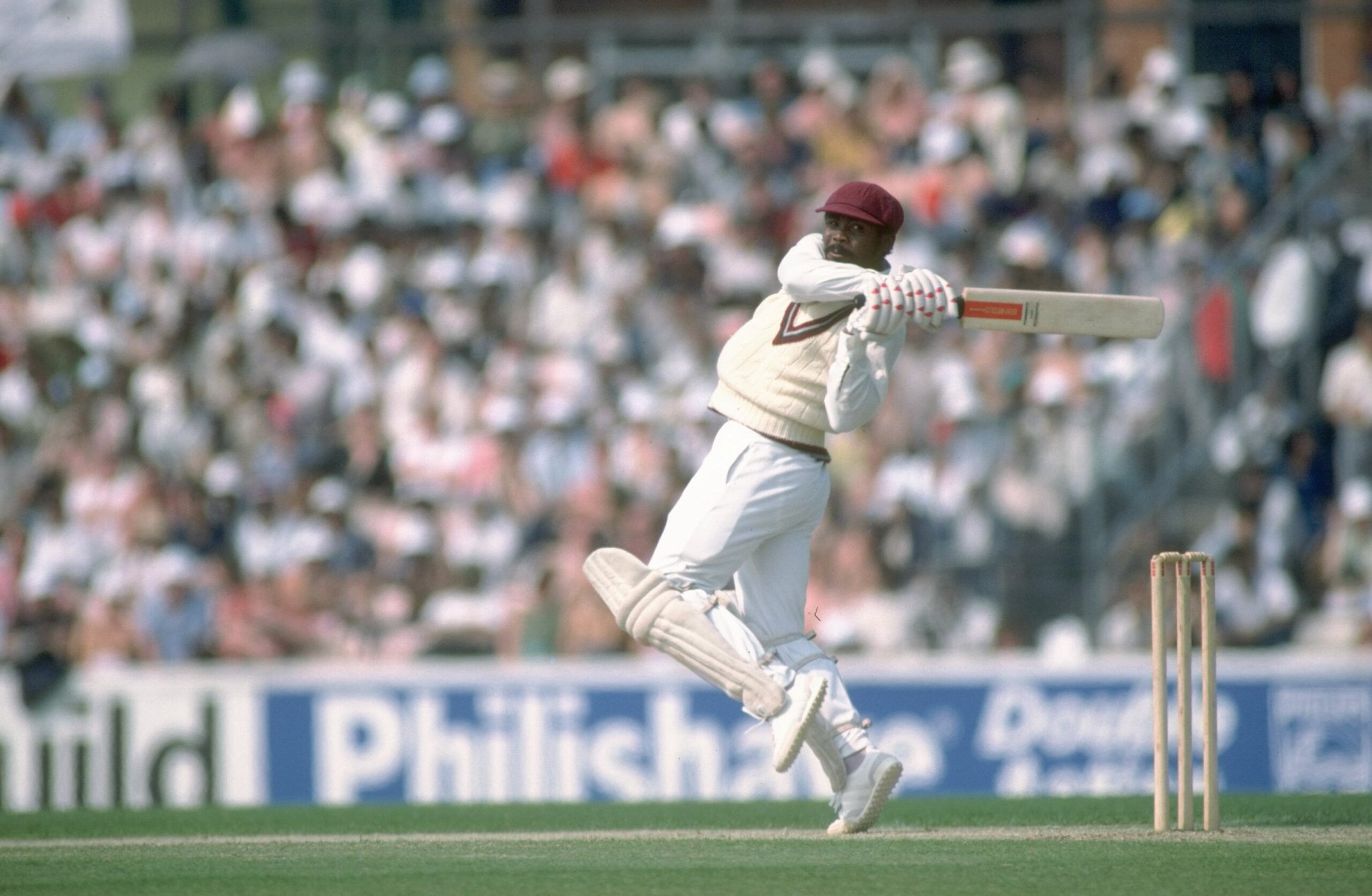 Jun 1983: Gordon Greenidge of the West Indies batting during the World Cup semi-final at the Oval In London. Mandatory Credit: Adrian Murrell/Allsport Jun 1983: Gordon Greenidge of the West Indies batting during the World Cup semi-final at the Oval In London. Mandatory Credit: Adrian Murrell/Allsport