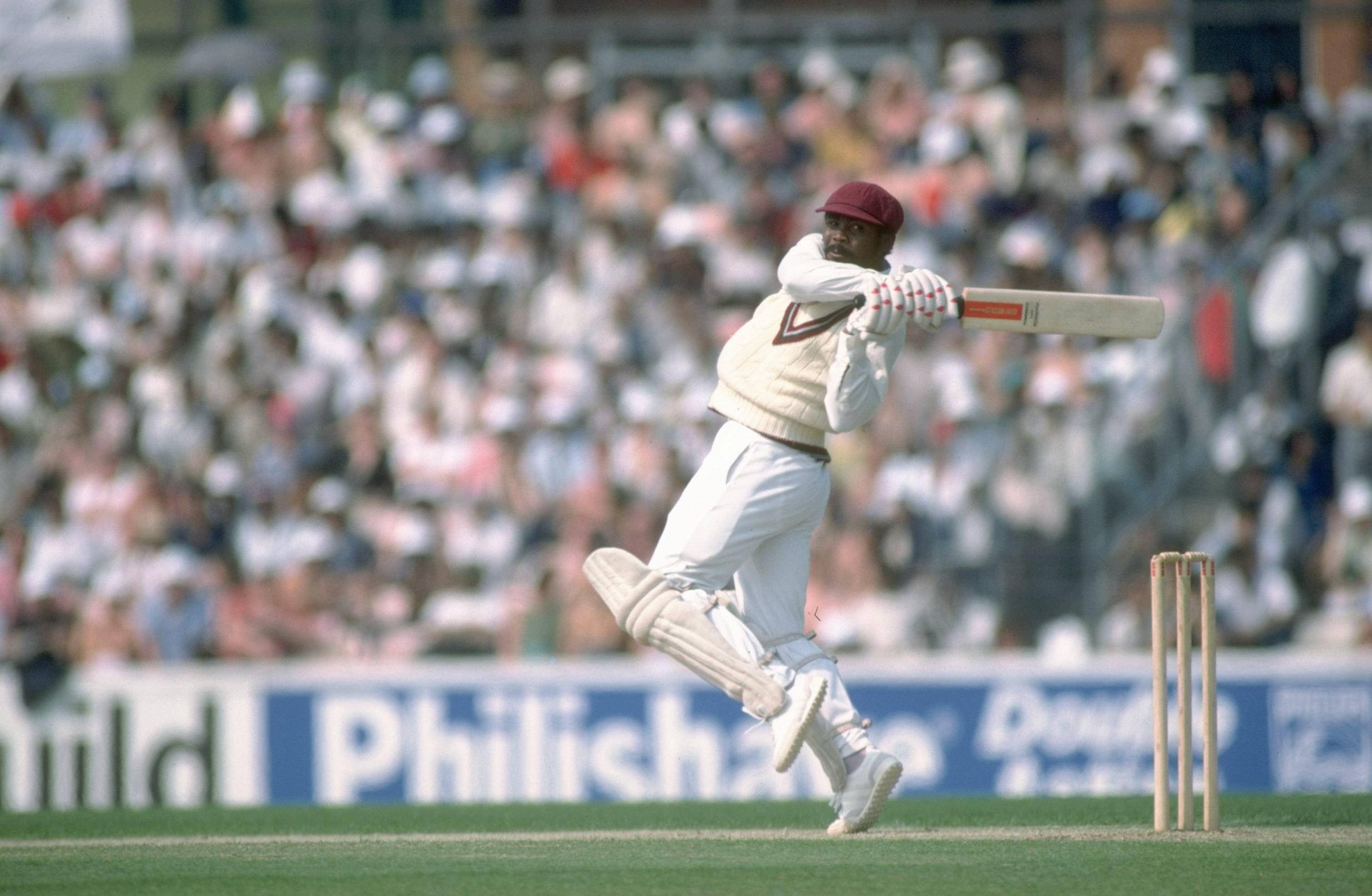 Jun 1983:  Gordon Greenidge of the West Indies batting during the World Cup semi-final at the Oval In London. Mandatory Credit: Adrian Murrell/Allsport