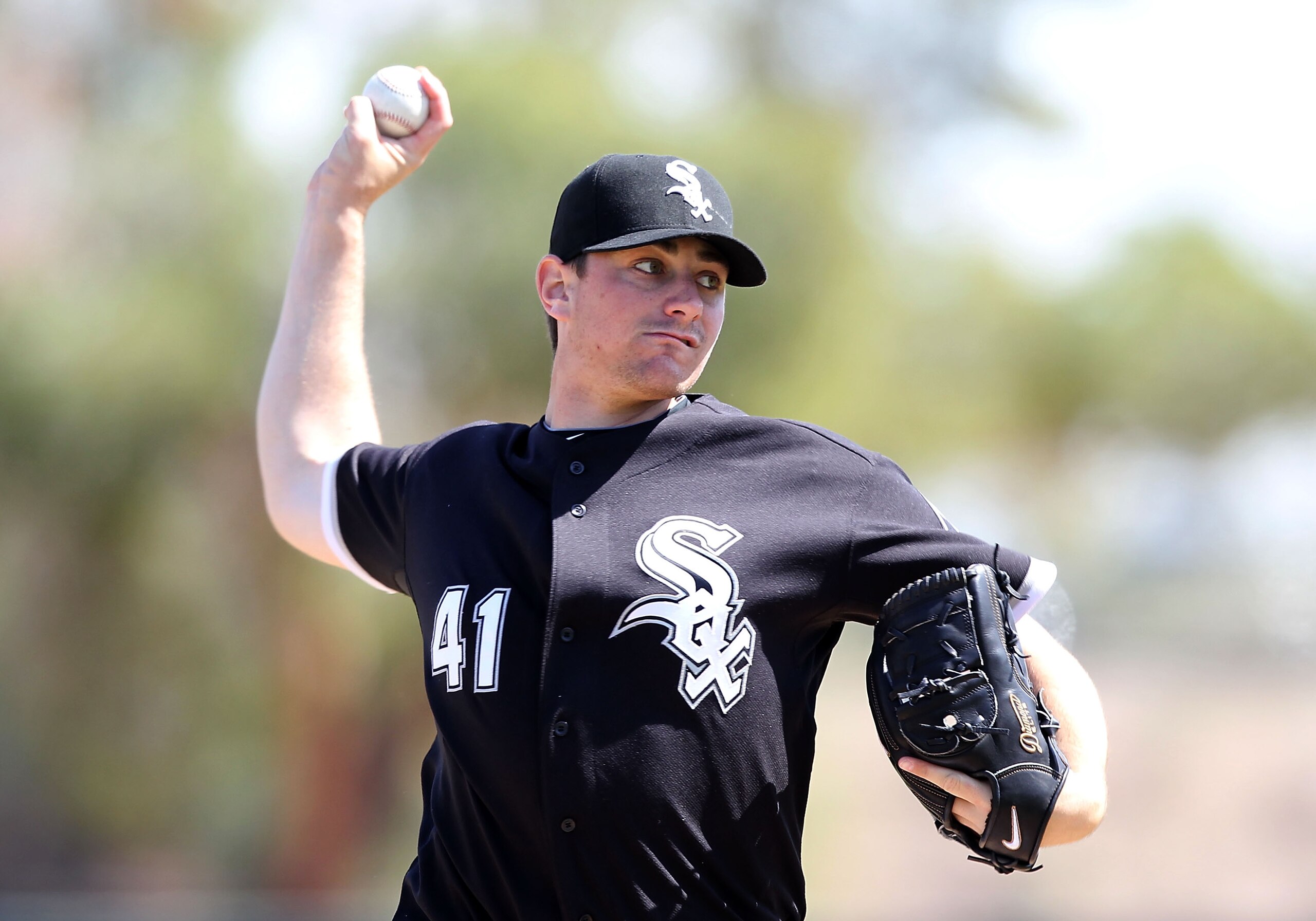 PHOENIX - MARCH 10: Starting pitcher Daniel Hudson #41 of the Chicago White Sox pitches against the Oakland Athletics during the MLB spring training game at Phoenix Municipal Stadium on March 10, 2010 in Phoenix, Arizona. (Photo by Christian Petersen/Ge PHOENIX - MARCH 10: Starting pitcher Daniel Hudson #41 of the Chicago White Sox pitches against the Oakland Athletics during the MLB spring training game at Phoenix Municipal Stadium on March 10, 2010 in Phoenix, Arizona. (Photo by Christian Petersen/Ge