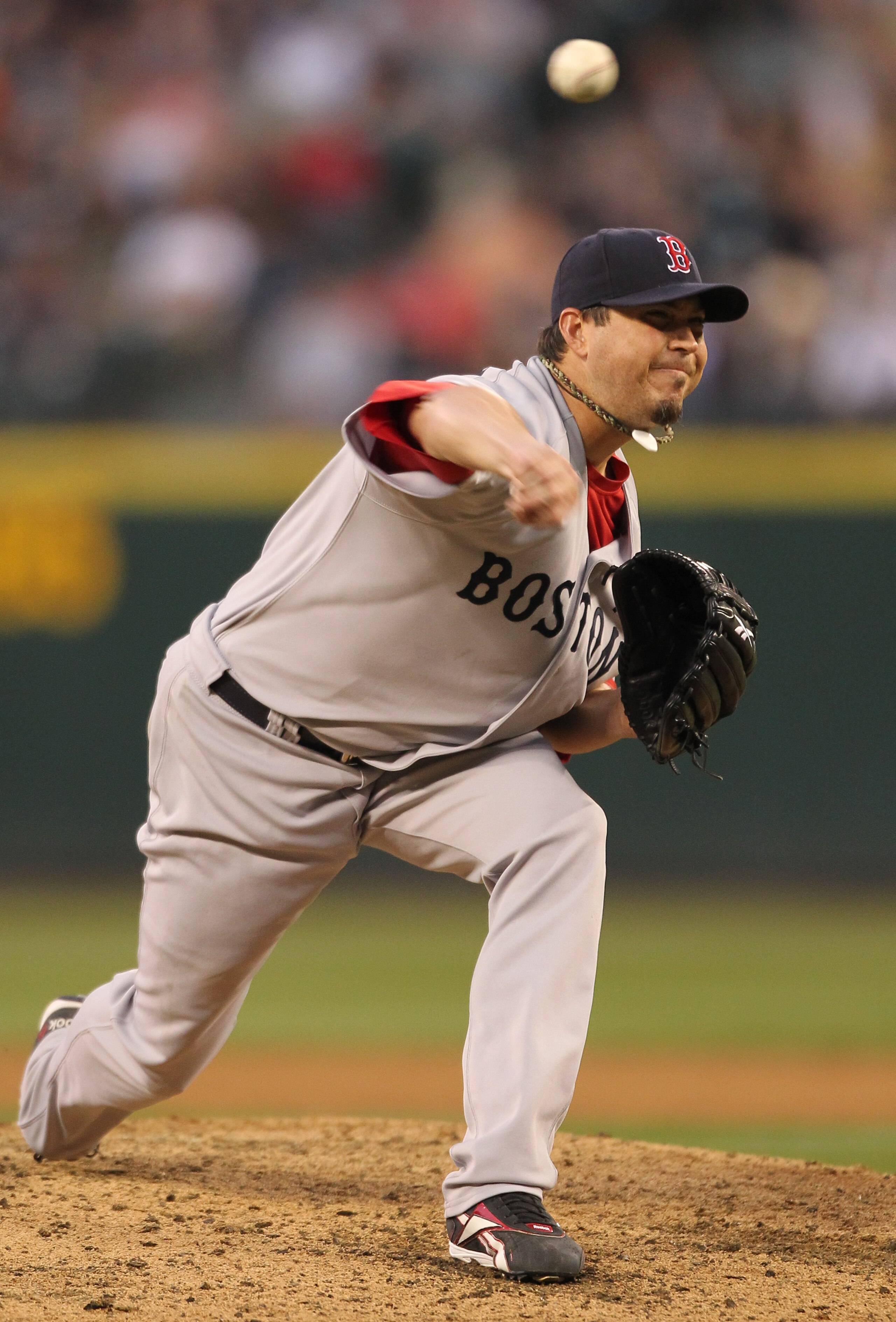 SEATTLE - JULY 23: Starting pitcher Josh Beckett #19 of the Boston Red Sox pitches against the Seattle Mariners at Safeco Field on July 23, 2010 in Seattle, Washington. (Photo by Otto Greule Jr/Getty Images) SEATTLE - JULY 23: Starting pitcher Josh Beckett #19 of the Boston Red Sox pitches against the Seattle Mariners at Safeco Field on July 23, 2010 in Seattle, Washington. (Photo by Otto Greule Jr/Getty Images)
