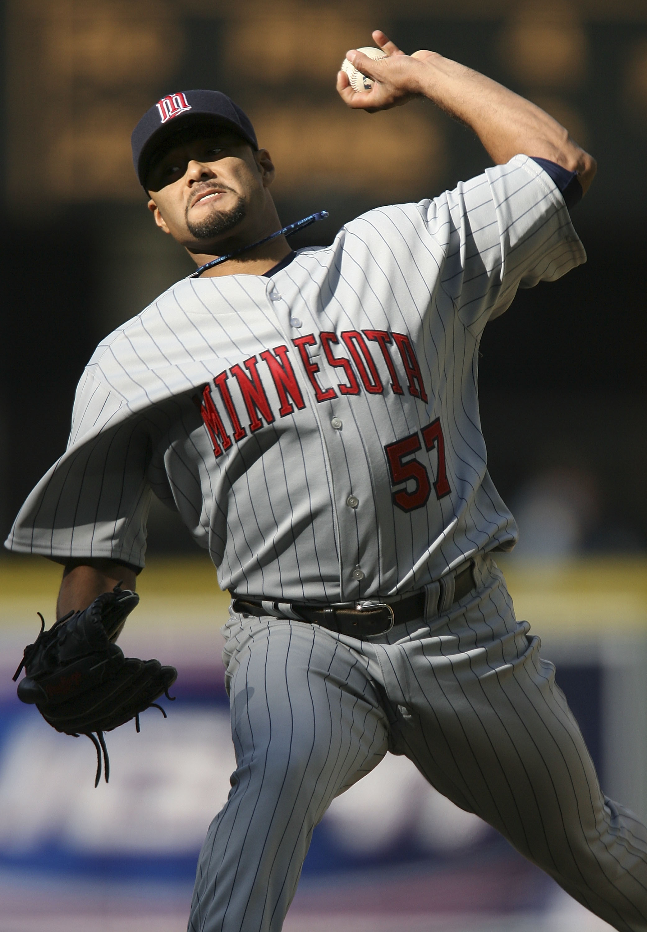 SEATTLE - APRIL 19: Starting pitcher Johan Santana #57 of the Minnesota Twins pitches against the Seattle Mariners on April 19, 2007 at Safeco Field in Seattle, Washington. (Photo by Otto Greule Jr/Getty Images) SEATTLE - APRIL 19: Starting pitcher Johan Santana #57 of the Minnesota Twins pitches against the Seattle Mariners on April 19, 2007 at Safeco Field in Seattle, Washington. (Photo by Otto Greule Jr/Getty Images)