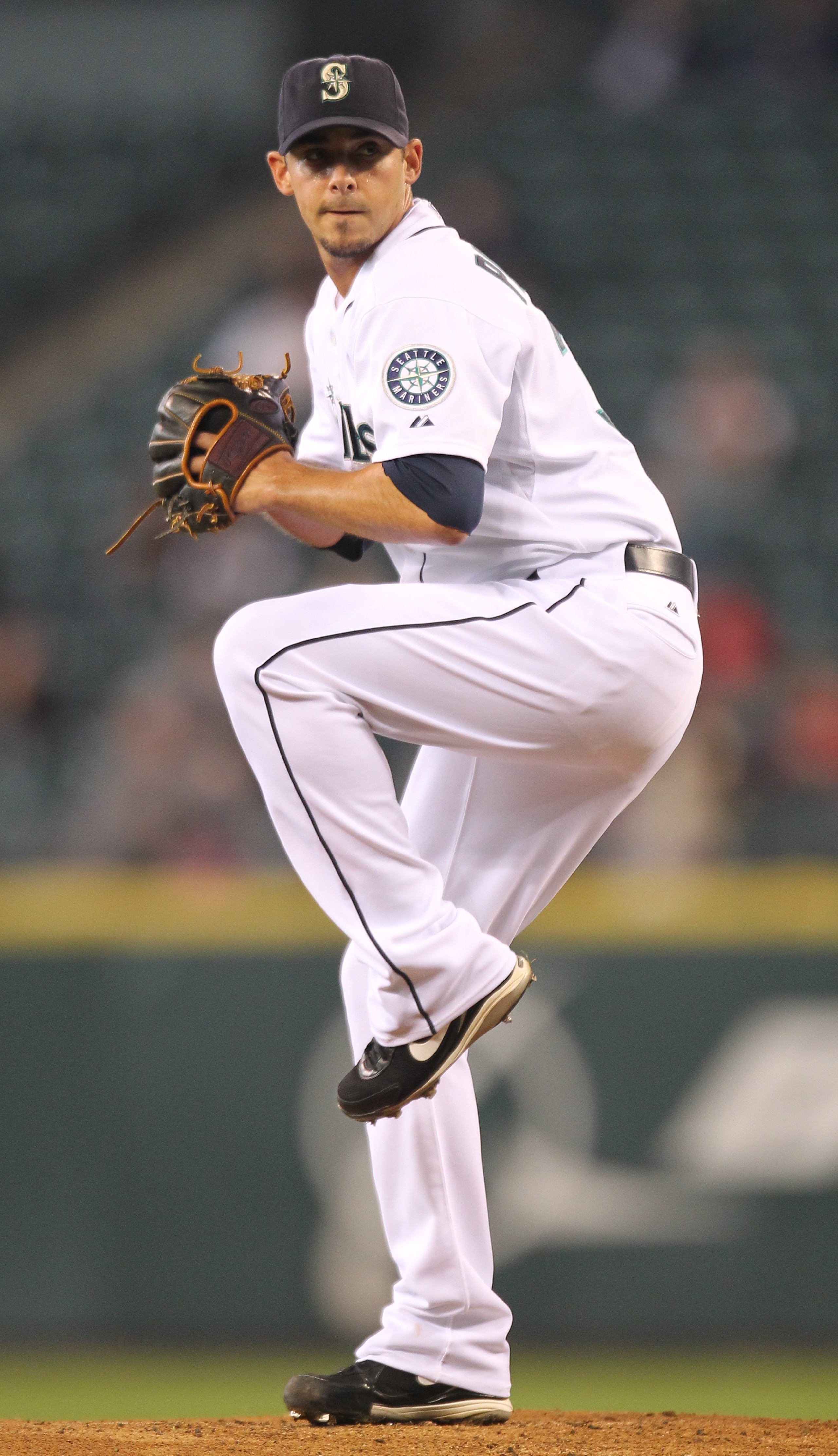 SEATTLE - SEPTEMBER 15:  Starting pitcher David Pauley #39 of the Seattle Mariners pitches against the Boston Red Sox at Safeco Field on September 15, 2010 in Seattle, Washington. (Photo by Otto Greule Jr/Getty Images)