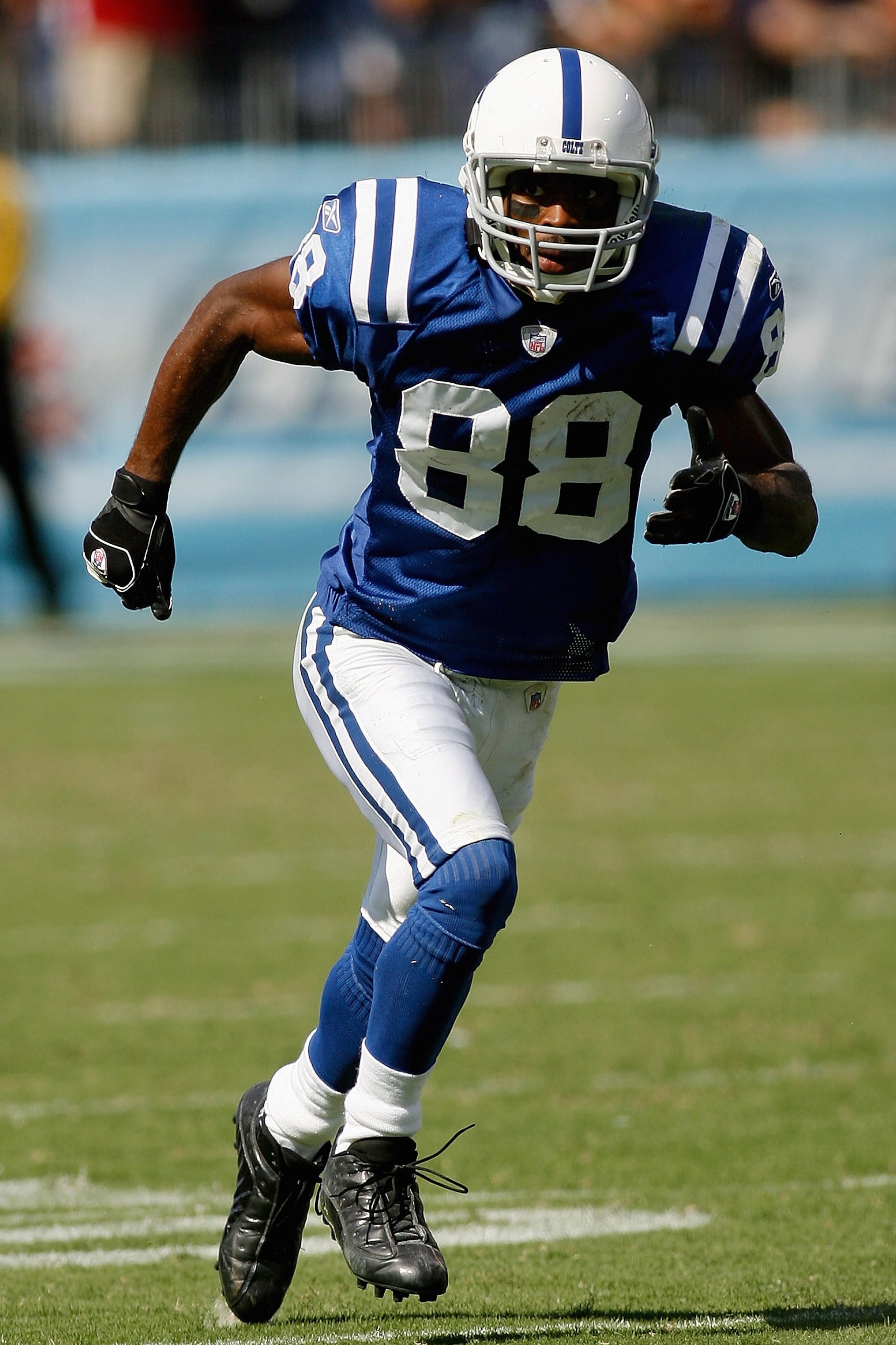 NASHVILLE, TN - SEPTEMBER 16:  Marvin Harrison #88 of the Indianapolis Colts runs against the Tennessee Titans on September 16, 2007 at LP Field in Nashville, Tennessee.  (Photo by Chris Graythen/Getty Images)