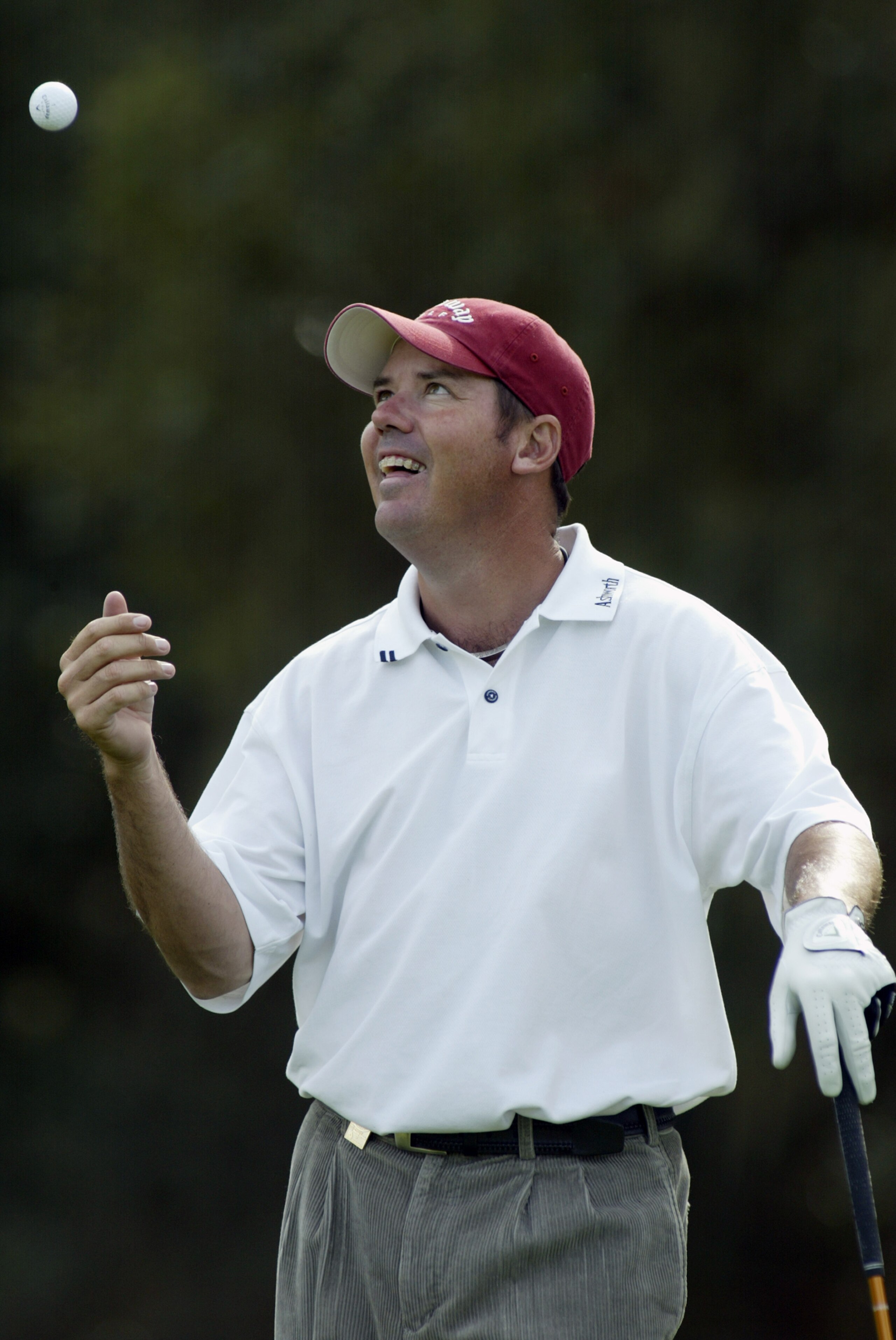 PEBBLE BEACH, CA - NOVEMBER 18:  Rich Beem prior to the start of the Pebble Beach Callaway Invitational on November 18, 2003 at the Peter Hay Golf Course in Pebble Beach, California. (Photo by Scott Halleran/Getty Images)