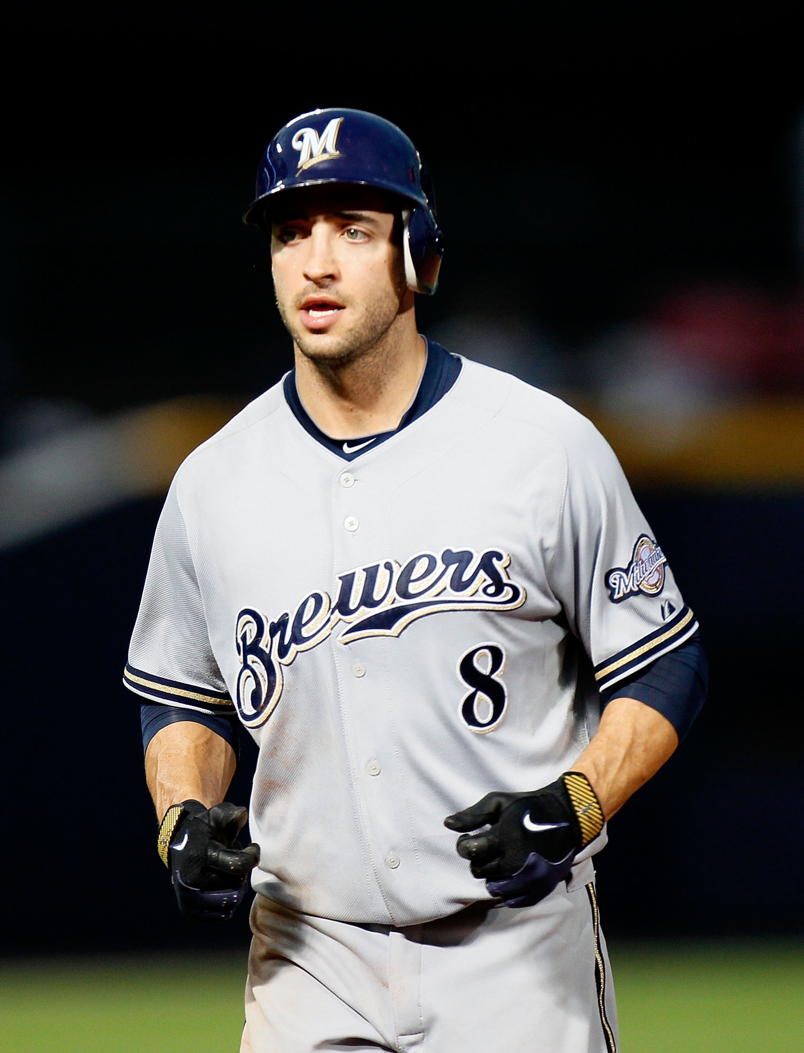 ATLANTA - JULY 15: Ryan Braun #8 of the Milwaukee Brewers against the Atlanta Braves at Turner Field on July 15, 2010 in Atlanta, Georgia. (Photo by Kevin C. Cox/Getty Images) ATLANTA - JULY 15: Ryan Braun #8 of the Milwaukee Brewers against the Atlanta Braves at Turner Field on July 15, 2010 in Atlanta, Georgia. (Photo by Kevin C. Cox/Getty Images)
