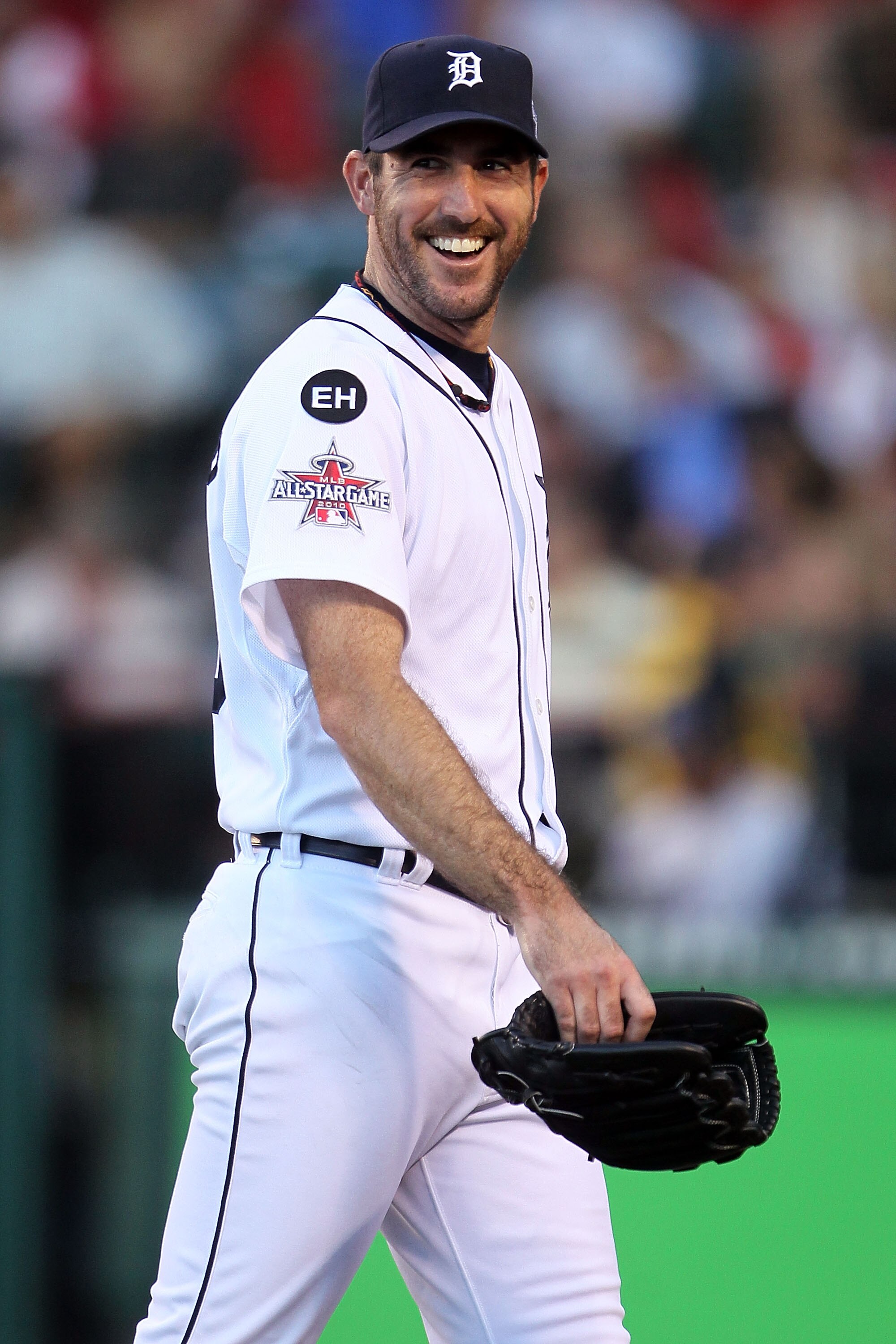 ANAHEIM, CA - JULY 13:  American League All-Star Justin Verlander #35 of the Detroit Tigers walks on the field during the 81st MLB All-Star Game at Angel Stadium of Anaheim on July 13, 2010 in Anaheim, California.  (Photo by Jeff Gross/Getty Images)