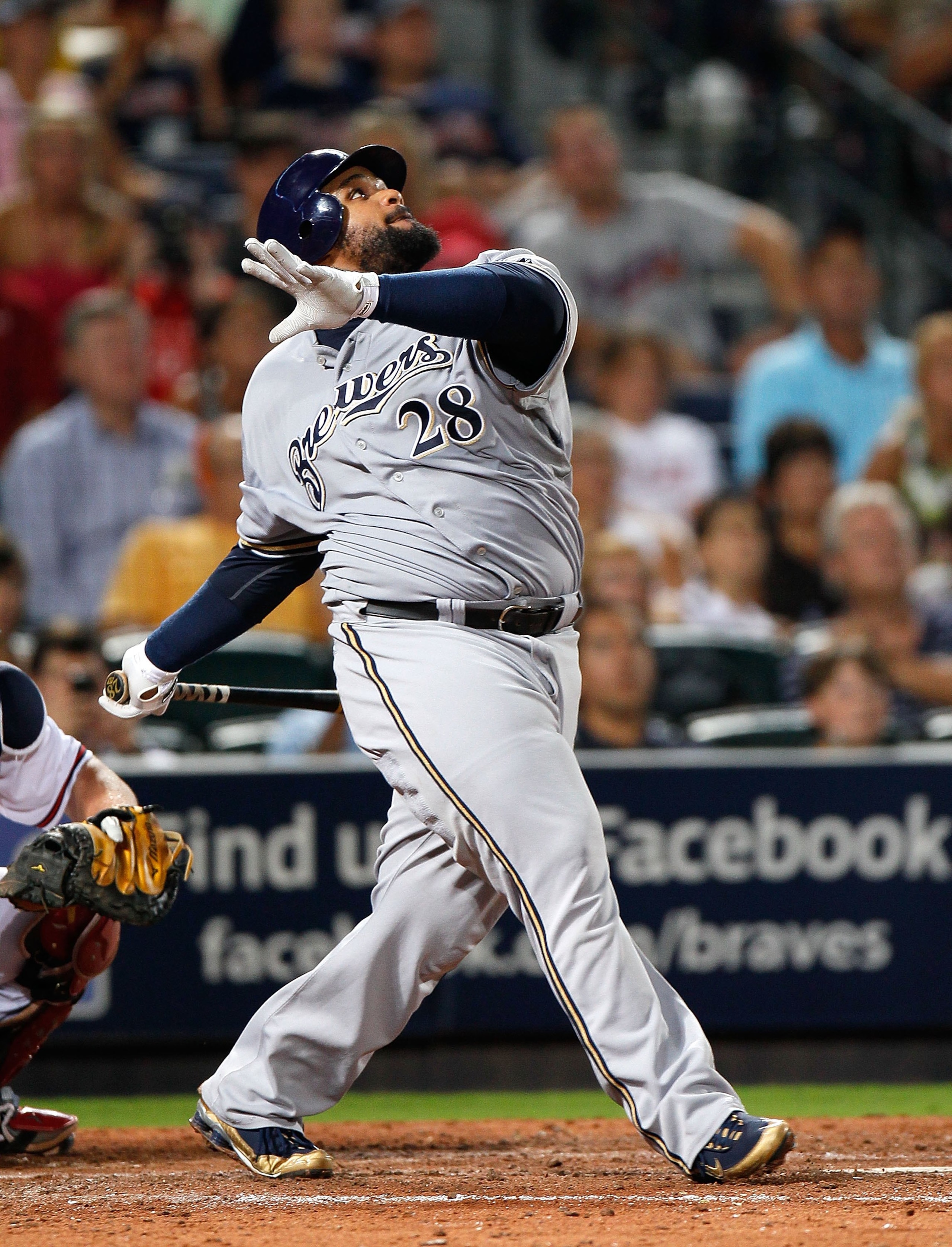 ATLANTA - JULY 15: Prince Fielder #28 of the Milwaukee Brewers against the Atlanta Braves at Turner Field on July 15, 2010 in Atlanta, Georgia. (Photo by Kevin C. Cox/Getty Images) ATLANTA - JULY 15: Prince Fielder #28 of the Milwaukee Brewers against the Atlanta Braves at Turner Field on July 15, 2010 in Atlanta, Georgia. (Photo by Kevin C. Cox/Getty Images)