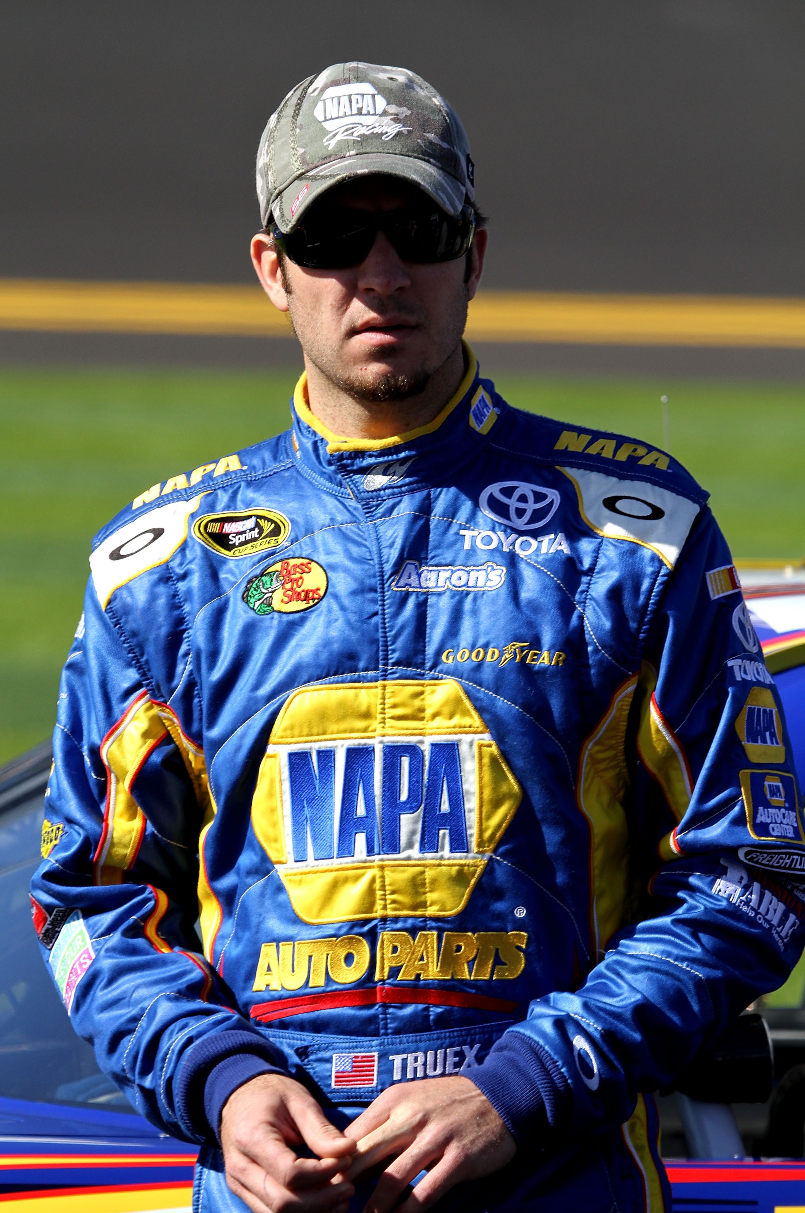 DAYTONA BEACH, FL - FEBRUARY 13: Martin Truex Jr., driver of the #56 NAPA Toyota, looks on during qualifying for the NASCAR Sprint Cup Series Daytona 500 at Daytona International Speedway on February 13, 2011 in Daytona Beach, Florida. (Photo by Jerry M DAYTONA BEACH, FL - FEBRUARY 13: Martin Truex Jr., driver of the #56 NAPA Toyota, looks on during qualifying for the NASCAR Sprint Cup Series Daytona 500 at Daytona International Speedway on February 13, 2011 in Daytona Beach, Florida. (Photo by Jerry M