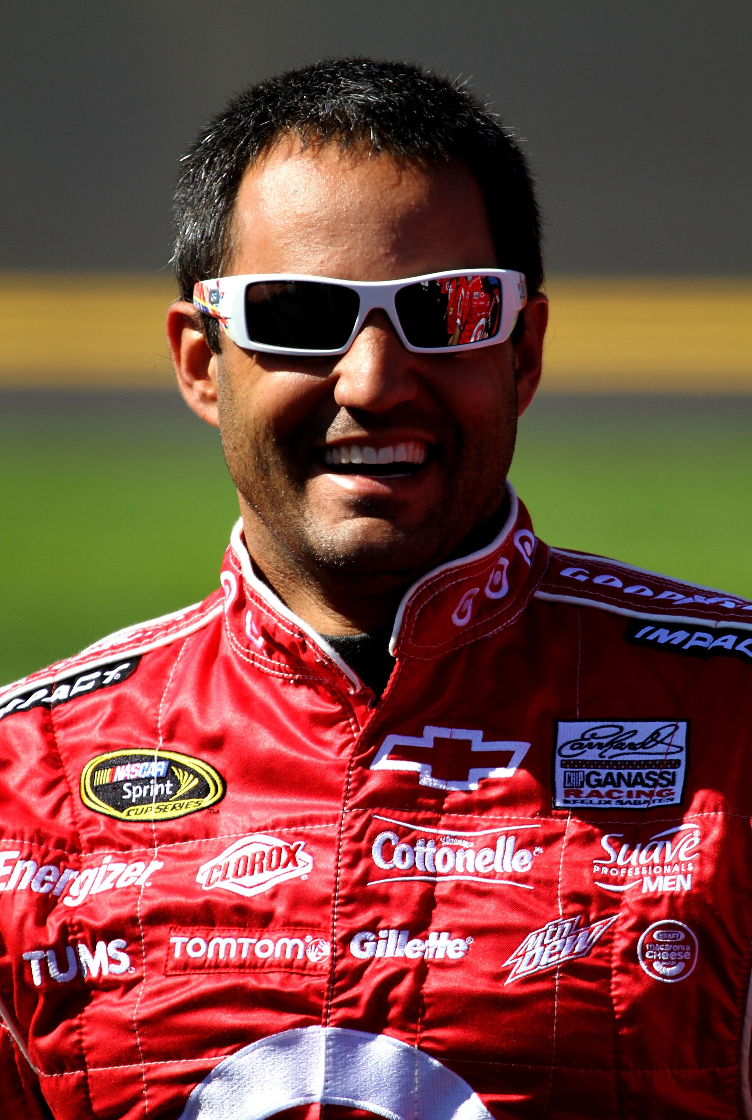 DAYTONA BEACH, FL - FEBRUARY 13: Juan Pablo Montoya, driver of the #42 Target Chevrolet, looks on during qualifying for the NASCAR Sprint Cup Series Daytona 500 at Daytona International Speedway on February 13, 2011 in Daytona Beach, Florida. (Photo by DAYTONA BEACH, FL - FEBRUARY 13: Juan Pablo Montoya, driver of the #42 Target Chevrolet, looks on during qualifying for the NASCAR Sprint Cup Series Daytona 500 at Daytona International Speedway on February 13, 2011 in Daytona Beach, Florida. (Photo by