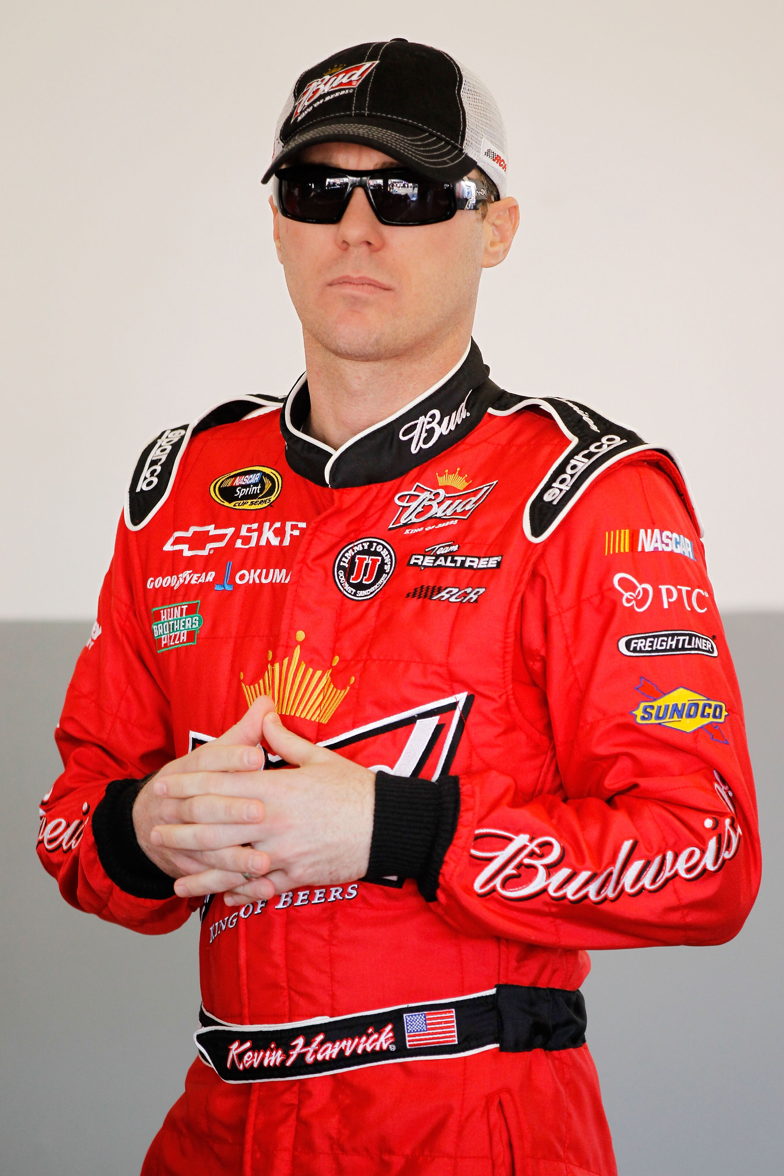 DAYTONA BEACH, FL - FEBRUARY 11: Kevin Harvick, driver of the #29 Budweiser Chevrolet, stands in the garage area during practice for the NASCAR Budweiser Shootout at Daytona International Speedway on February 11, 2011 in Daytona Beach, Florida. (Photo b DAYTONA BEACH, FL - FEBRUARY 11: Kevin Harvick, driver of the #29 Budweiser Chevrolet, stands in the garage area during practice for the NASCAR Budweiser Shootout at Daytona International Speedway on February 11, 2011 in Daytona Beach, Florida. (Photo b
