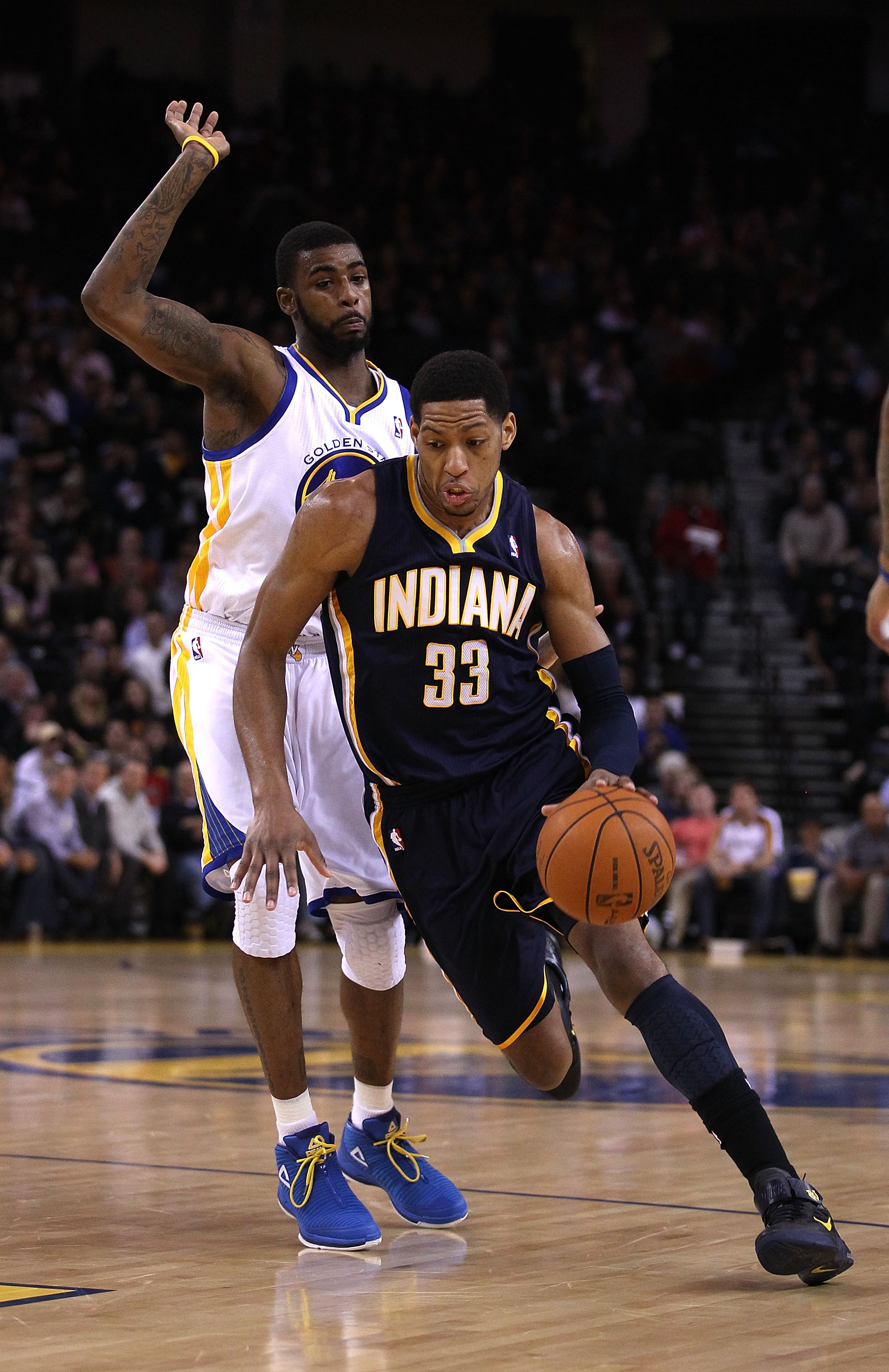 OAKLAND, CA - JANUARY 19:  Danny Granger #33 of the Indiana Pacers in action against the Golden State Warriors at Oracle Arena on January 19, 2011 in Oakland, California.  NOTE TO USER: User expressly acknowledges and agrees that, by downloading and or us