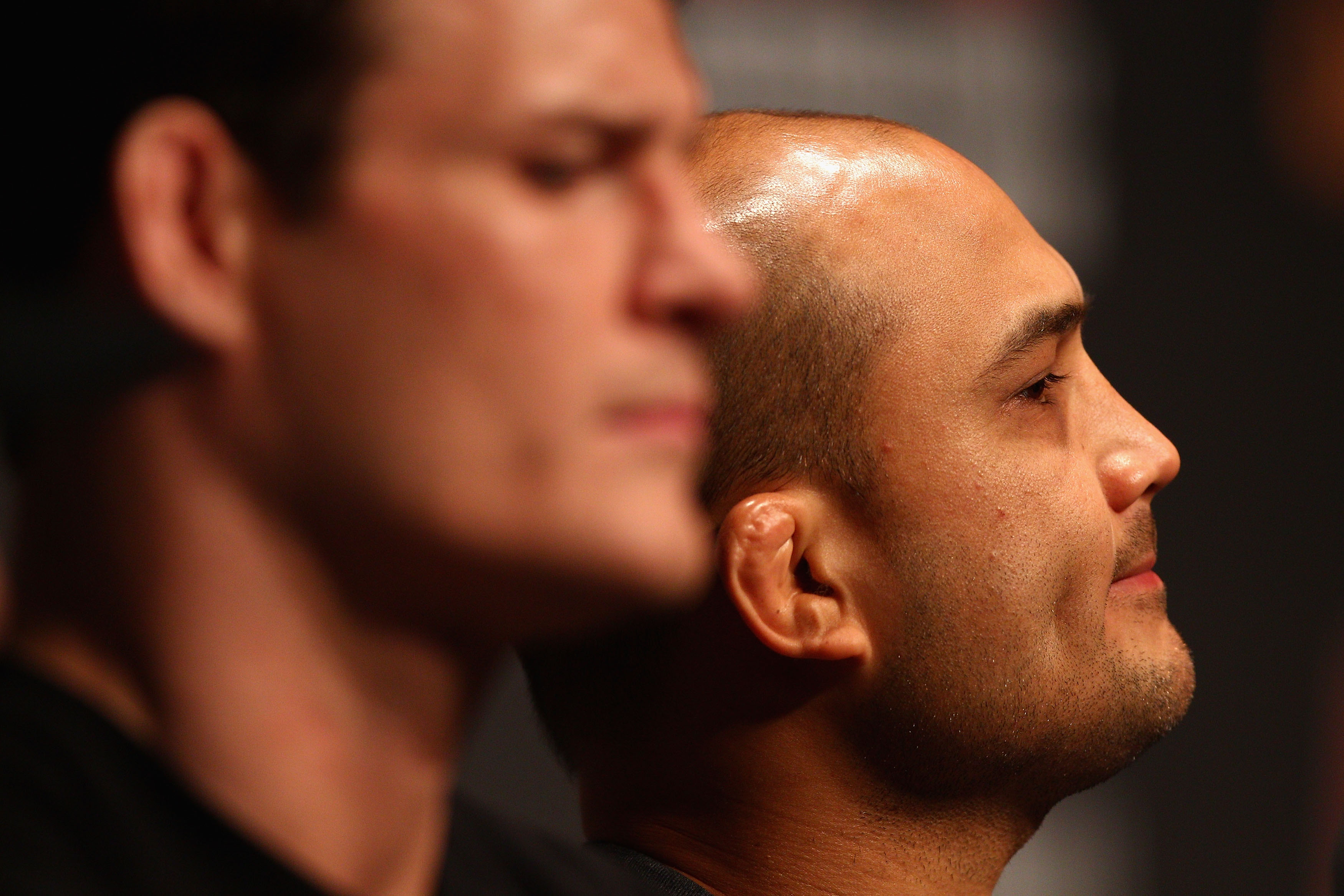 SYDNEY, AUSTRALIA - FEBRUARY 23:  BJ Penn of the USA looks on during a Press Conference ahead of UFC 127 at Star City on February 23, 2011 in Sydney, Australia.  (Photo by Ryan Pierse/Getty Images)