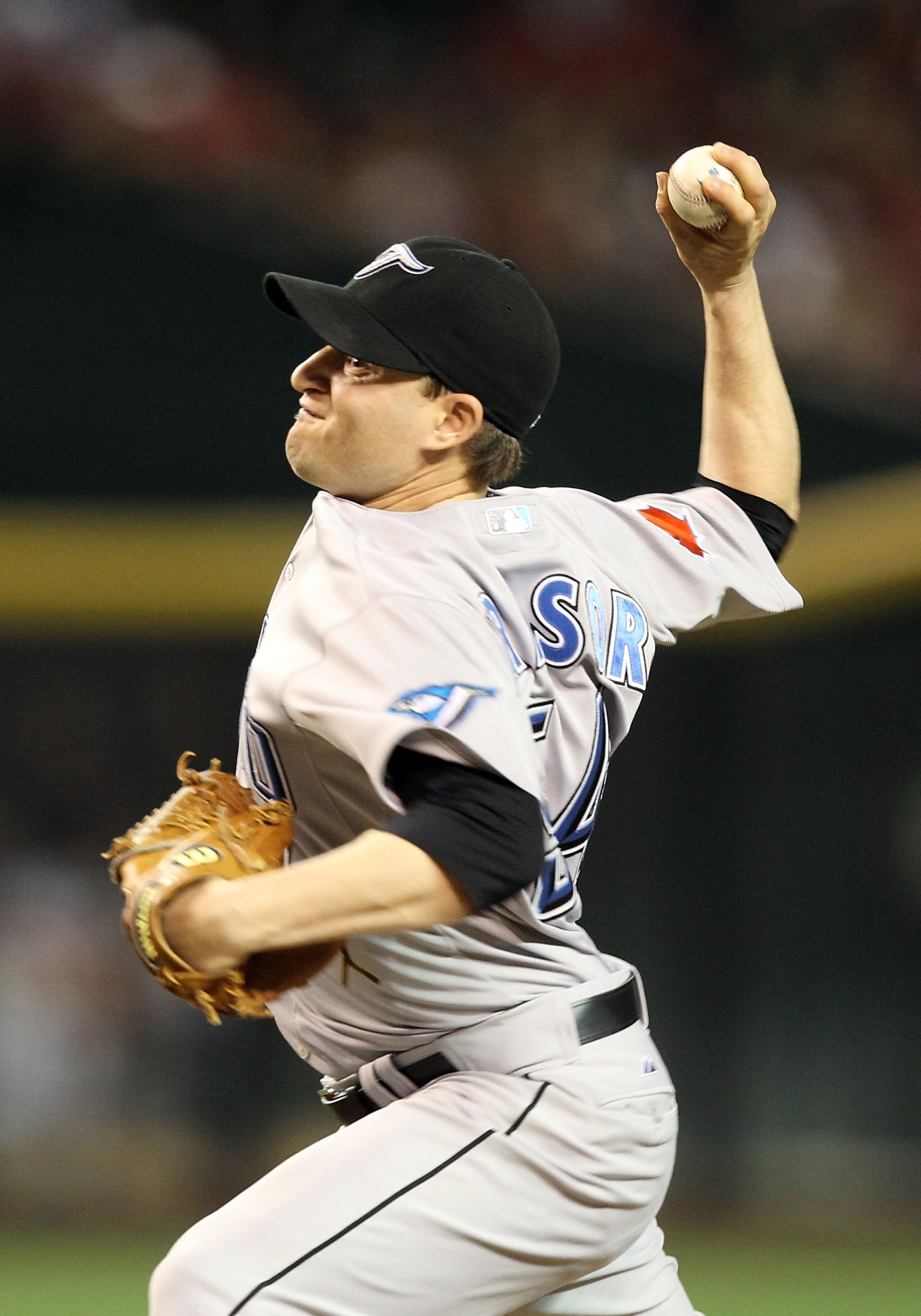 PHOENIX - MAY 22:  Relief pitcher Jason Frasor #54 of the Toronto Blue Jays pitches against the Arizona Diamondbacks during the Major League Baseball game at Chase Field on May 22, 2010 in Phoenix, Arizona.  The Diamondbacks defeated the Blue Jays 8-5.  (