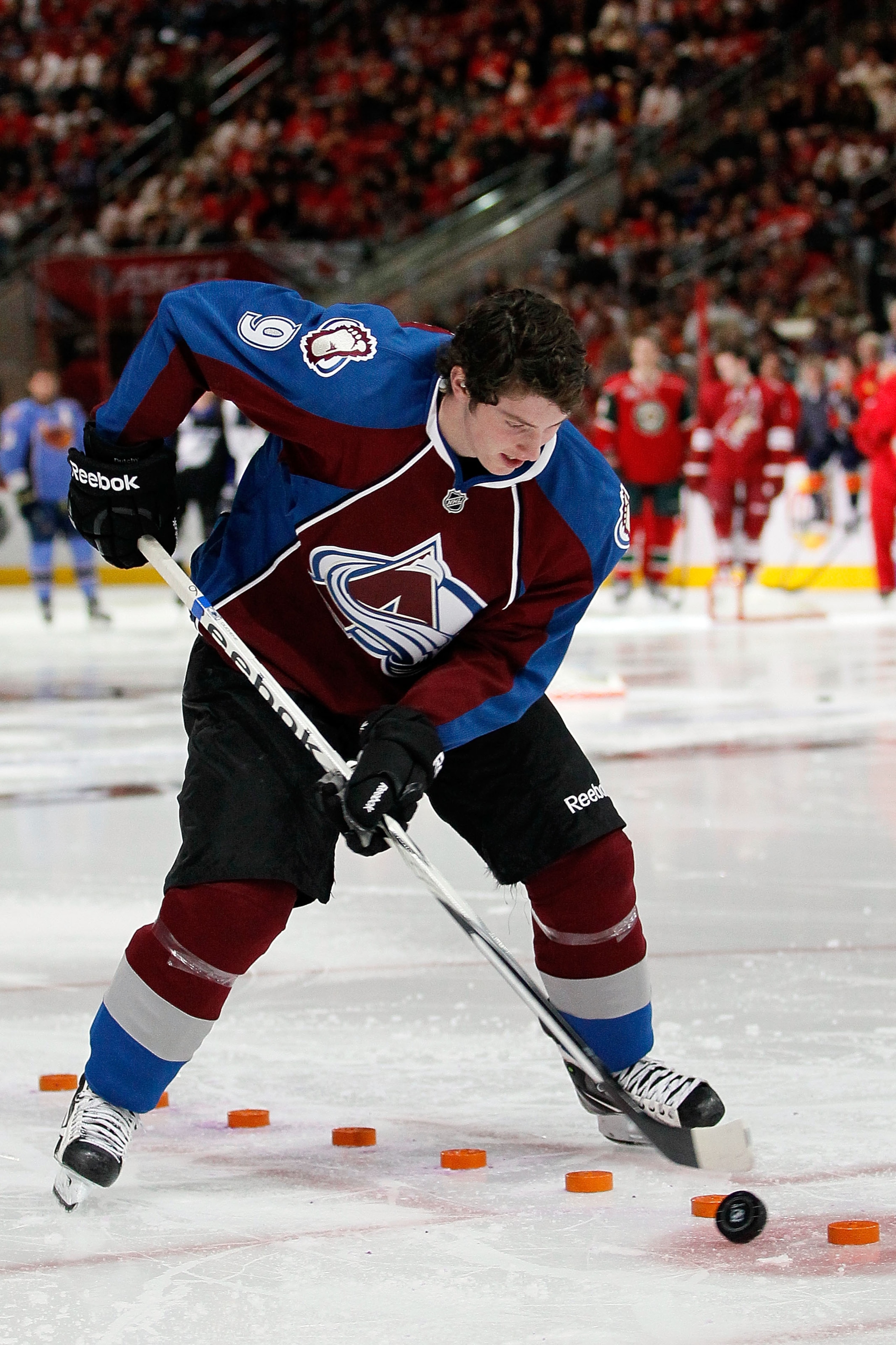 RALEIGH, NC - JANUARY 29: Matt Duchene #9 of the Colorado Avalanche participates in the skills challenge relay during the Honda NHL SuperSkills competition part of 2011 NHL All-Star Weekend at the RBC Center on January 29, 2011 in Raleigh, North Carolina RALEIGH, NC - JANUARY 29: Matt Duchene #9 of the Colorado Avalanche participates in the skills challenge relay during the Honda NHL SuperSkills competition part of 2011 NHL All-Star Weekend at the RBC Center on January 29, 2011 in Raleigh, North Carolina
