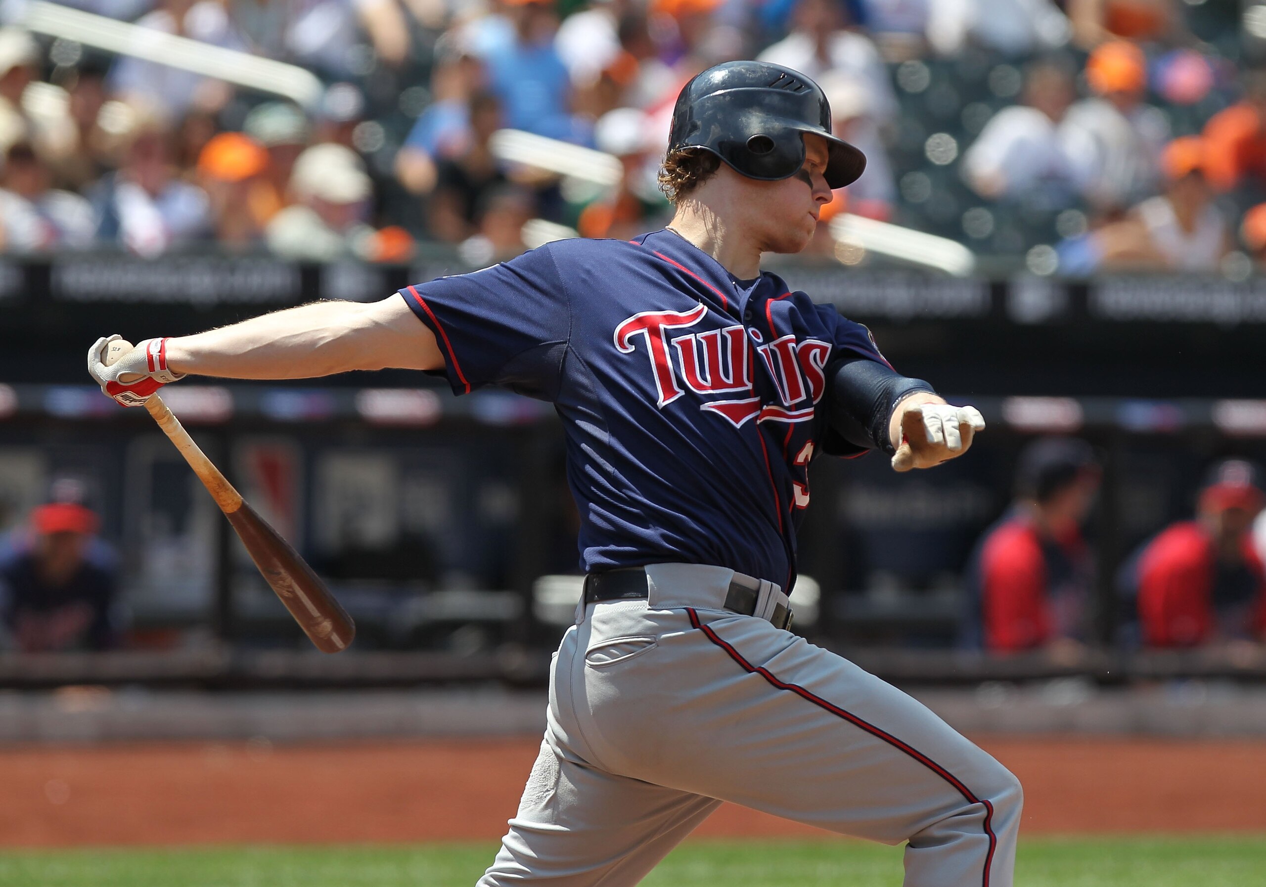 NEW YORK - JUNE 26: Justin Morneau #33 of the Minnesota Twinsat bat the New York Mets at Citi Field on June 26, 2010 in the Flushing neighborhood of the Queens borough of New York City.  (Photo by Nick Laham/Getty Images)